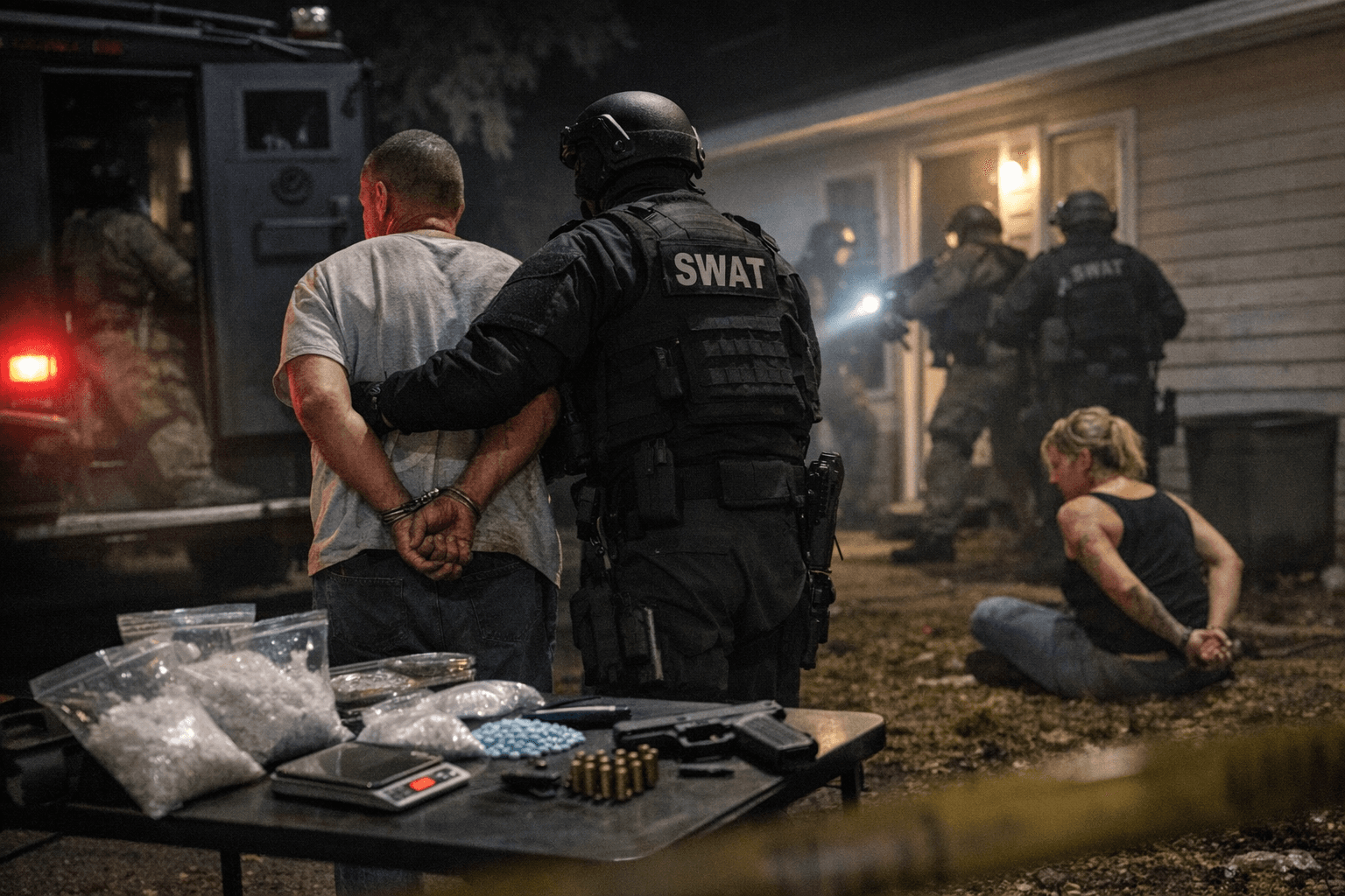 Spring Hill SWAT Raid Nets Two Arrests, Meth Trafficking Charges