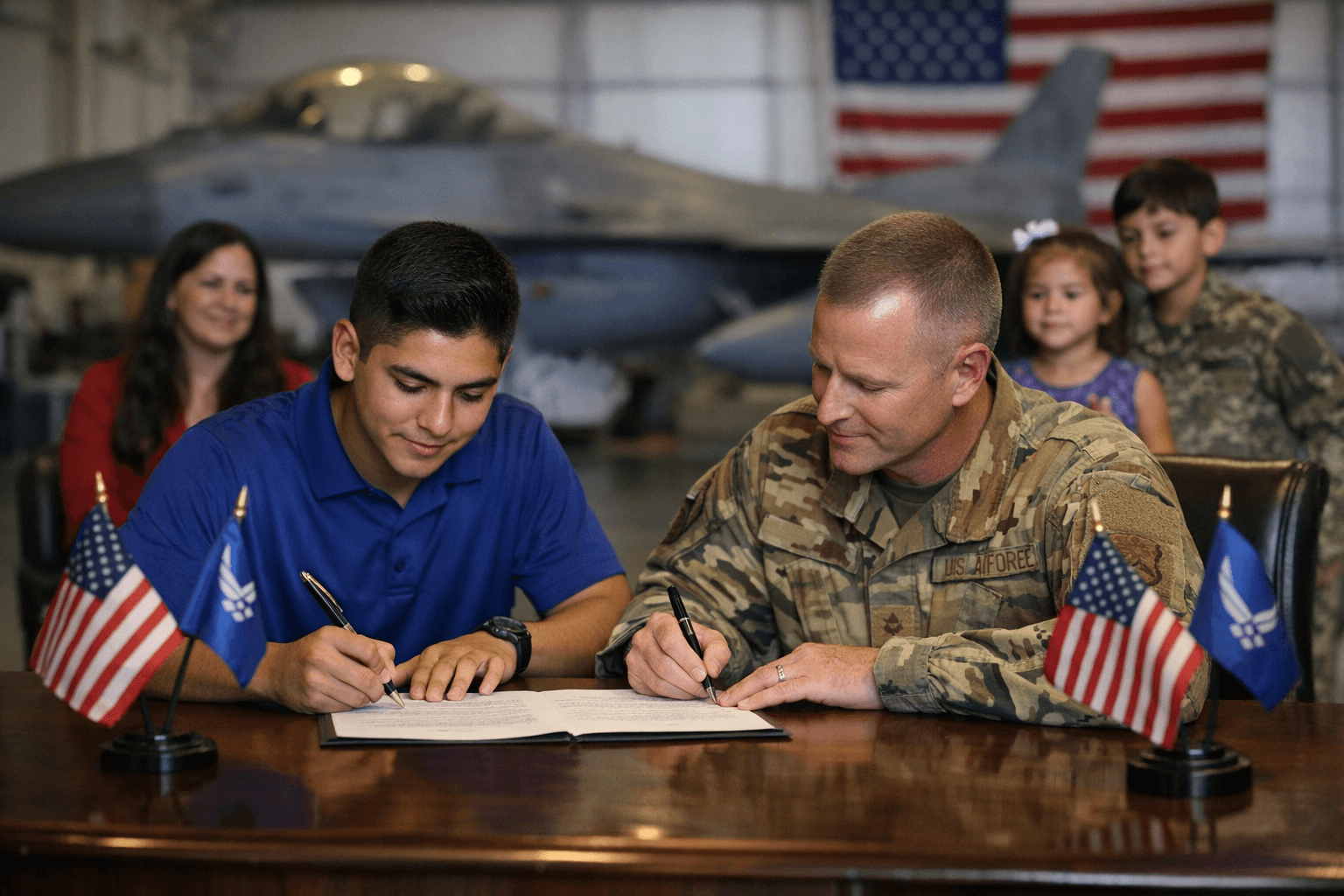 Holloman Youth Leader Signs Military Child Month Proclamation with Wing Commander