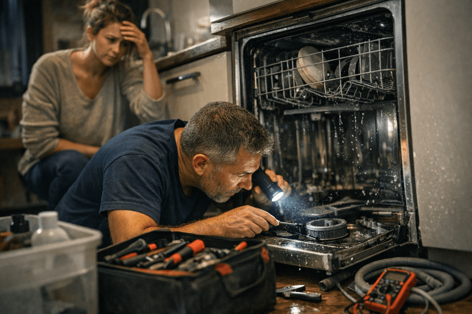 תיקון מדיח בבית: מתי אפשר לבד ומתי חייבים טכנאי