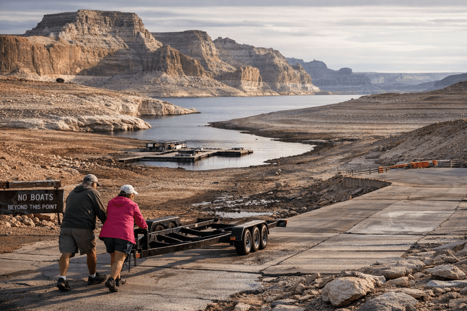 Low Water Closes Most Lake Powell Launch Ramps for Spring Boaters