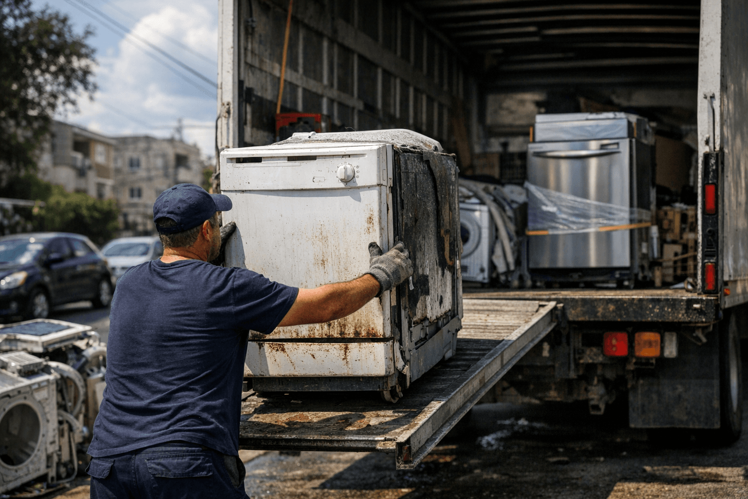 פינוי מדיח ישן: מי אחראי, מה מותר ואיך עושים זאת נכון