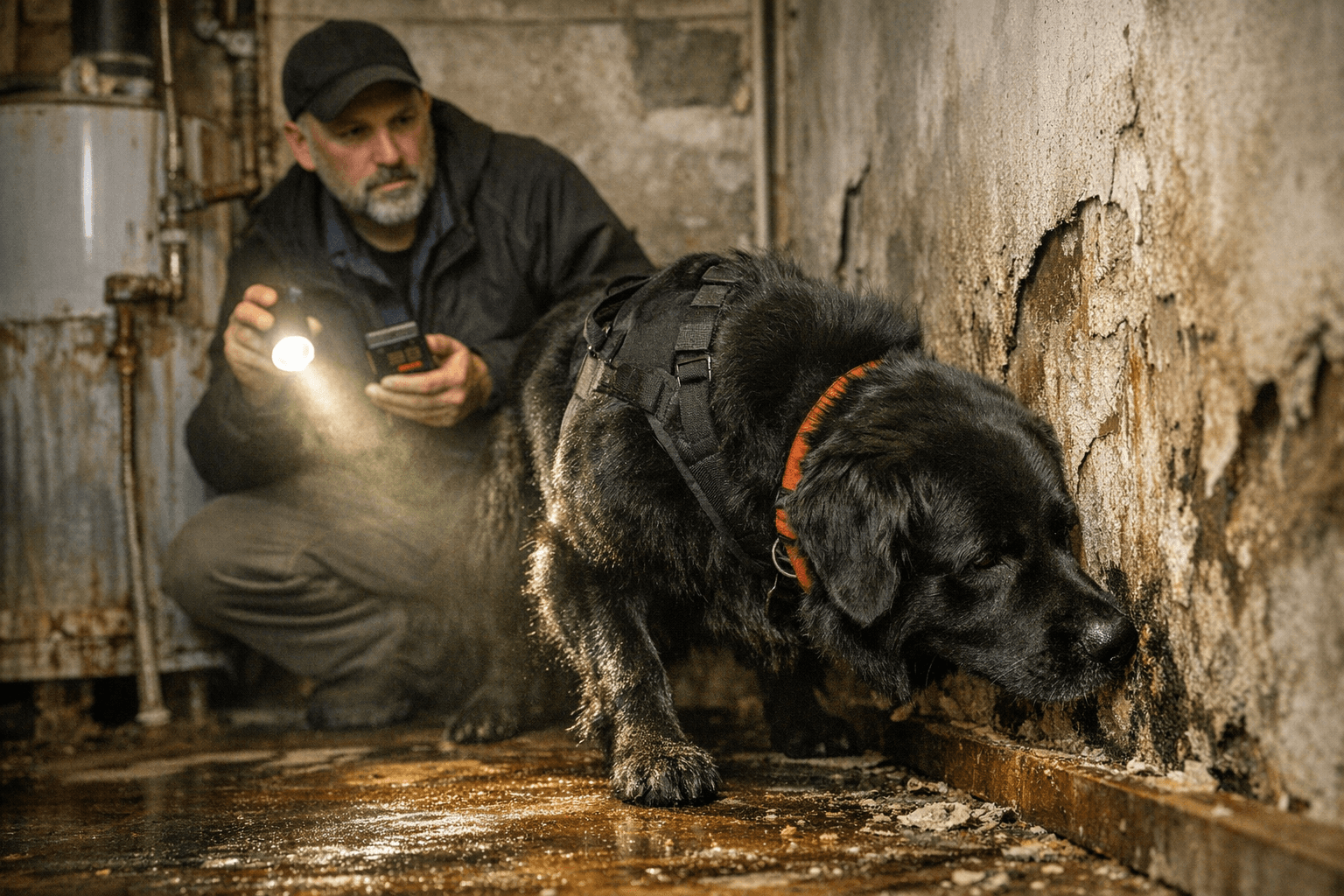 Black Mountain Dog Sniffs Out Hidden Mold, Moisture in Local Homes