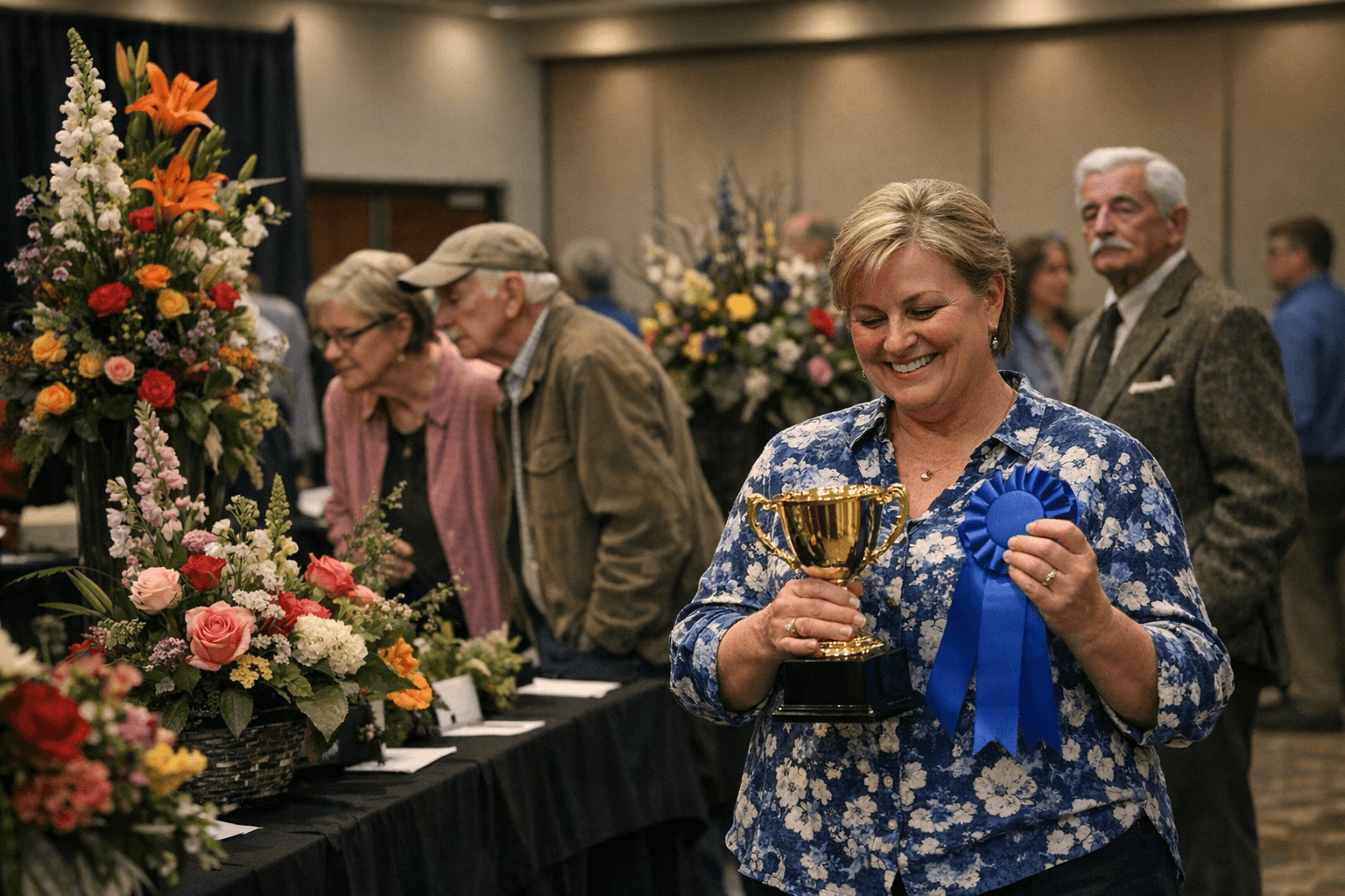 Oxford Garden Club Floral Show Draws 300 Visitors to Conference Center