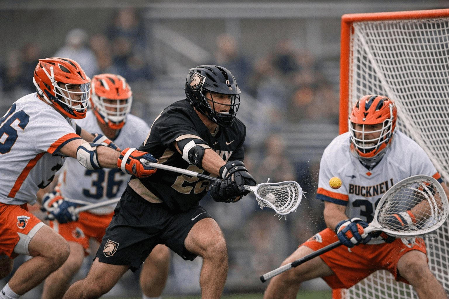 Bucknell Men's Lacrosse Falls to Ranked Army West Point, 14-8