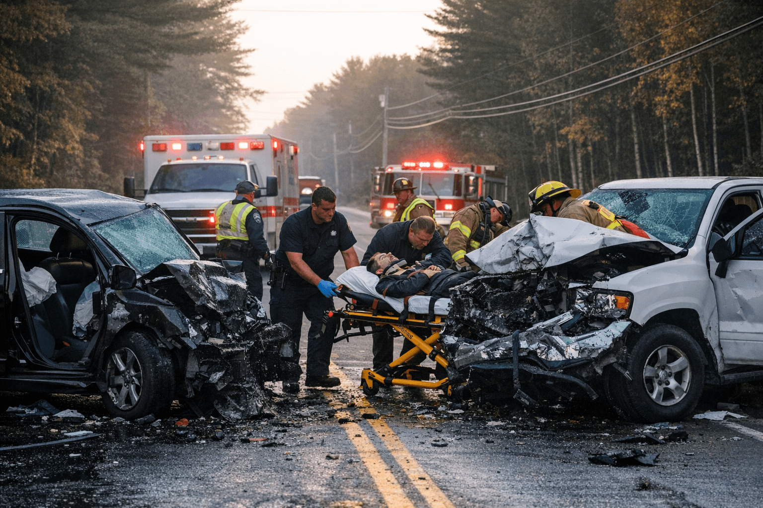 Two Seriously Injured in Route 196 Crash in Lisbon Tuesday Morning