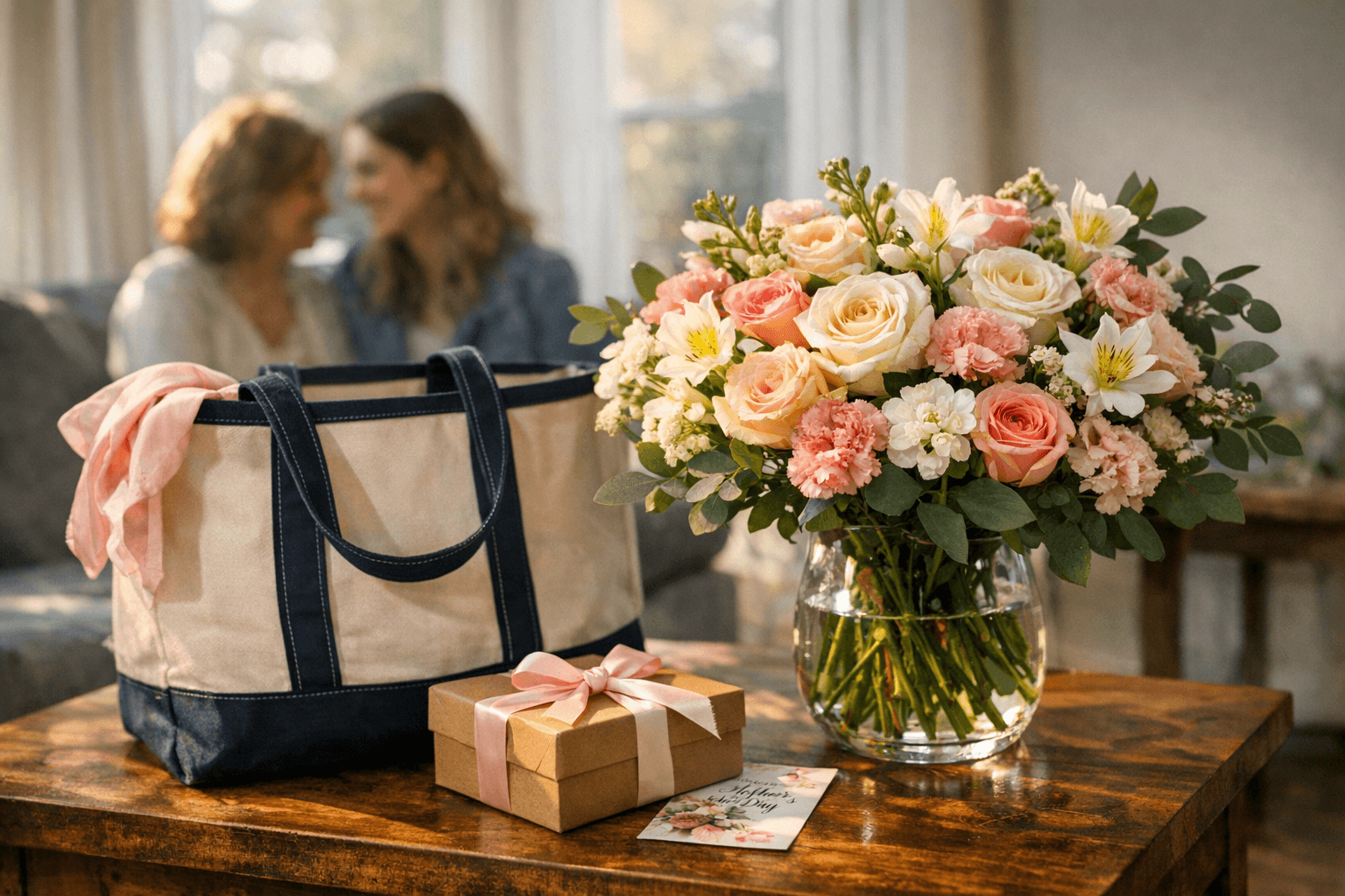 Bouqs and Lands' End Team Up for a Floral Mother's Day Gift Set