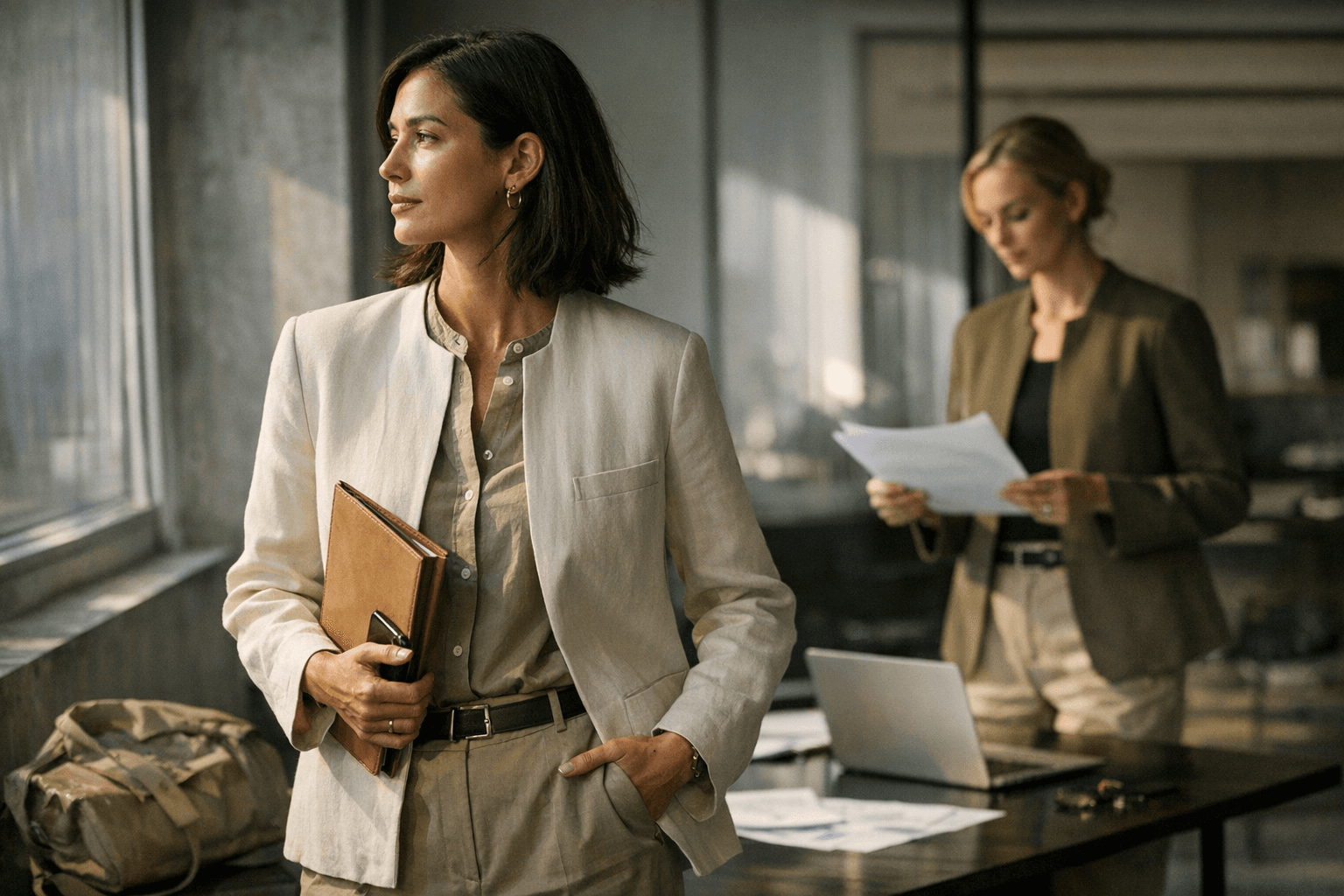 Spring Office Wear Leans Into Utility, Collarless Blazers, and Soft Tailoring