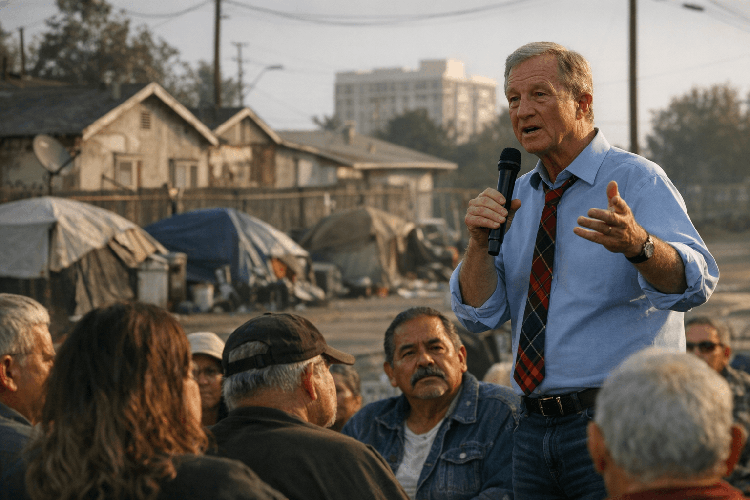 Tom Steyer Visits Fresno to Address Housing, Cost-of-Living Concerns