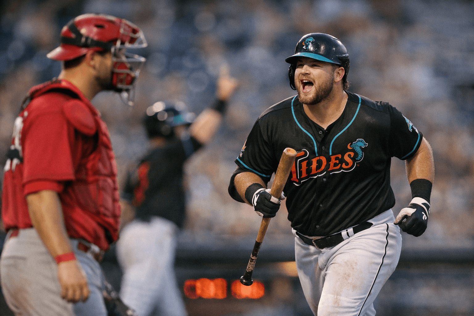 Tides Cruise Past Redbirds 9-1 in Game 1, Willems Homers and Drives in Three
