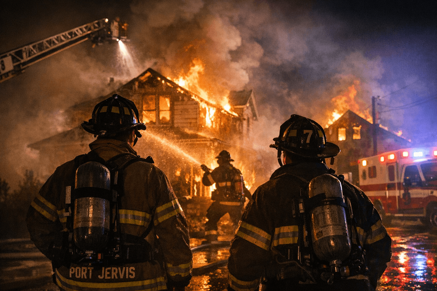 Port Jervis Firefighters Battle Two Structure Fires Across State Lines Overnight