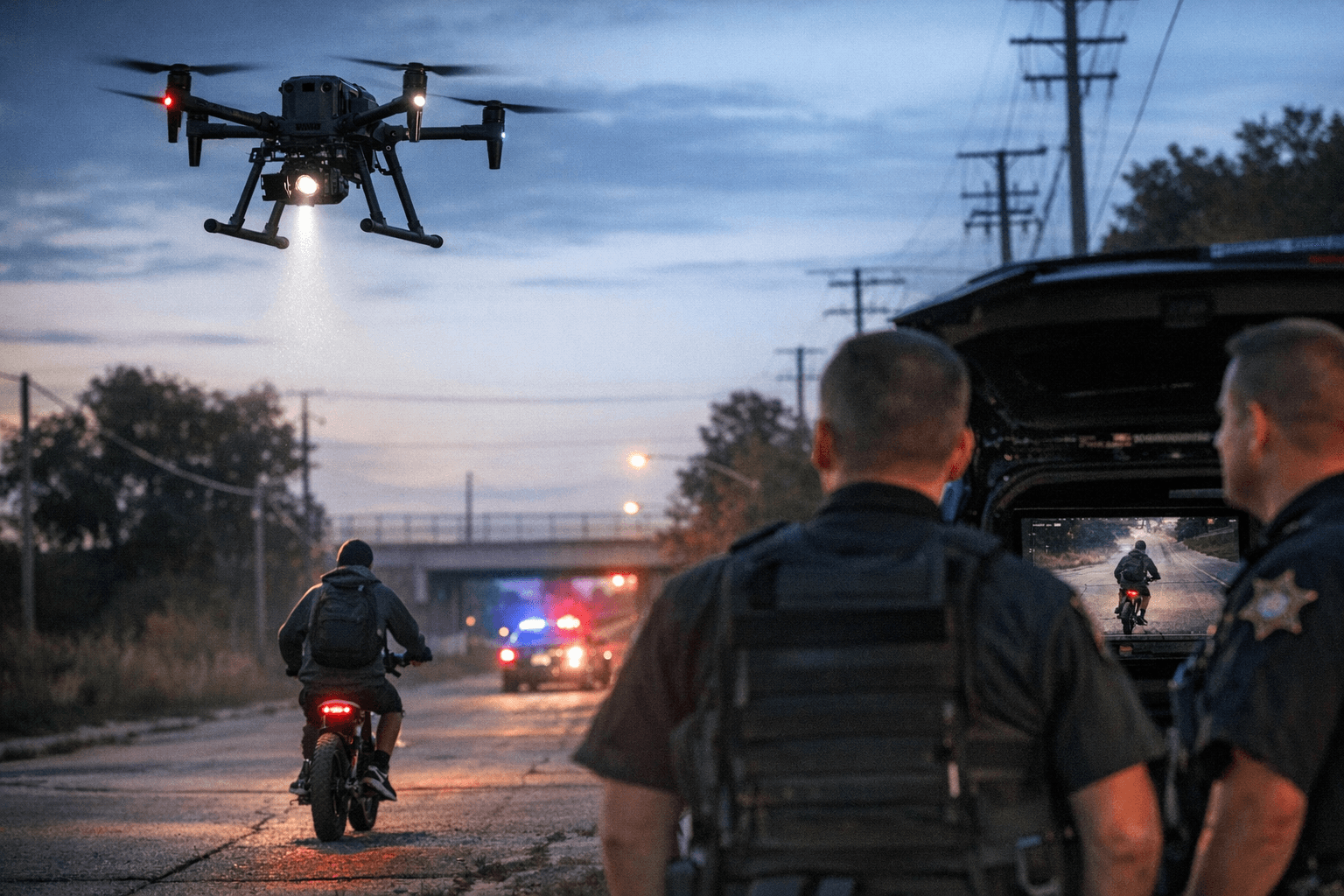 Macomb County's New Drone Program Tracks Fleeing Teen on E-Bike