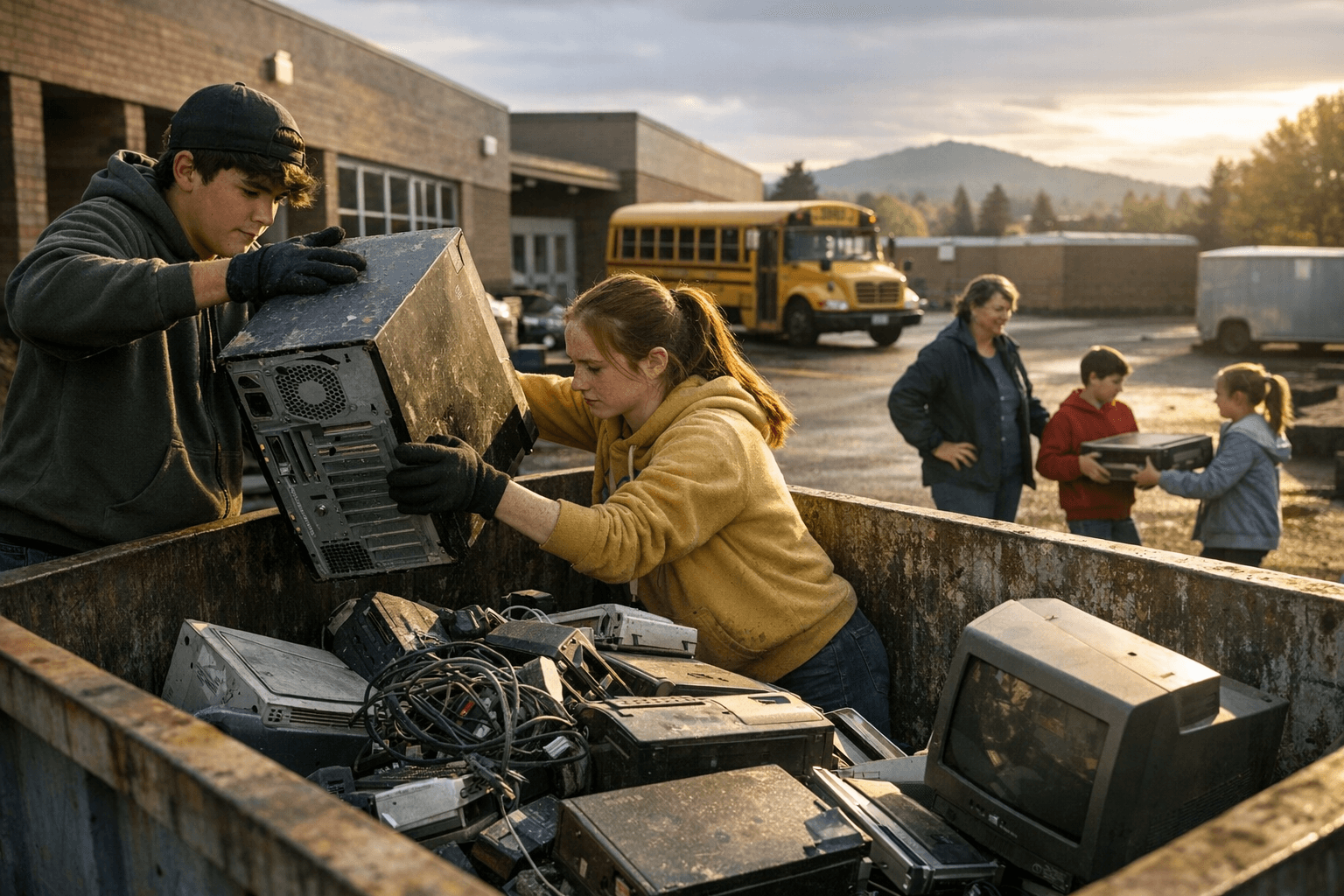 Lane County Schools Compete to Collect E-Waste, Win Grants This Earth Week
