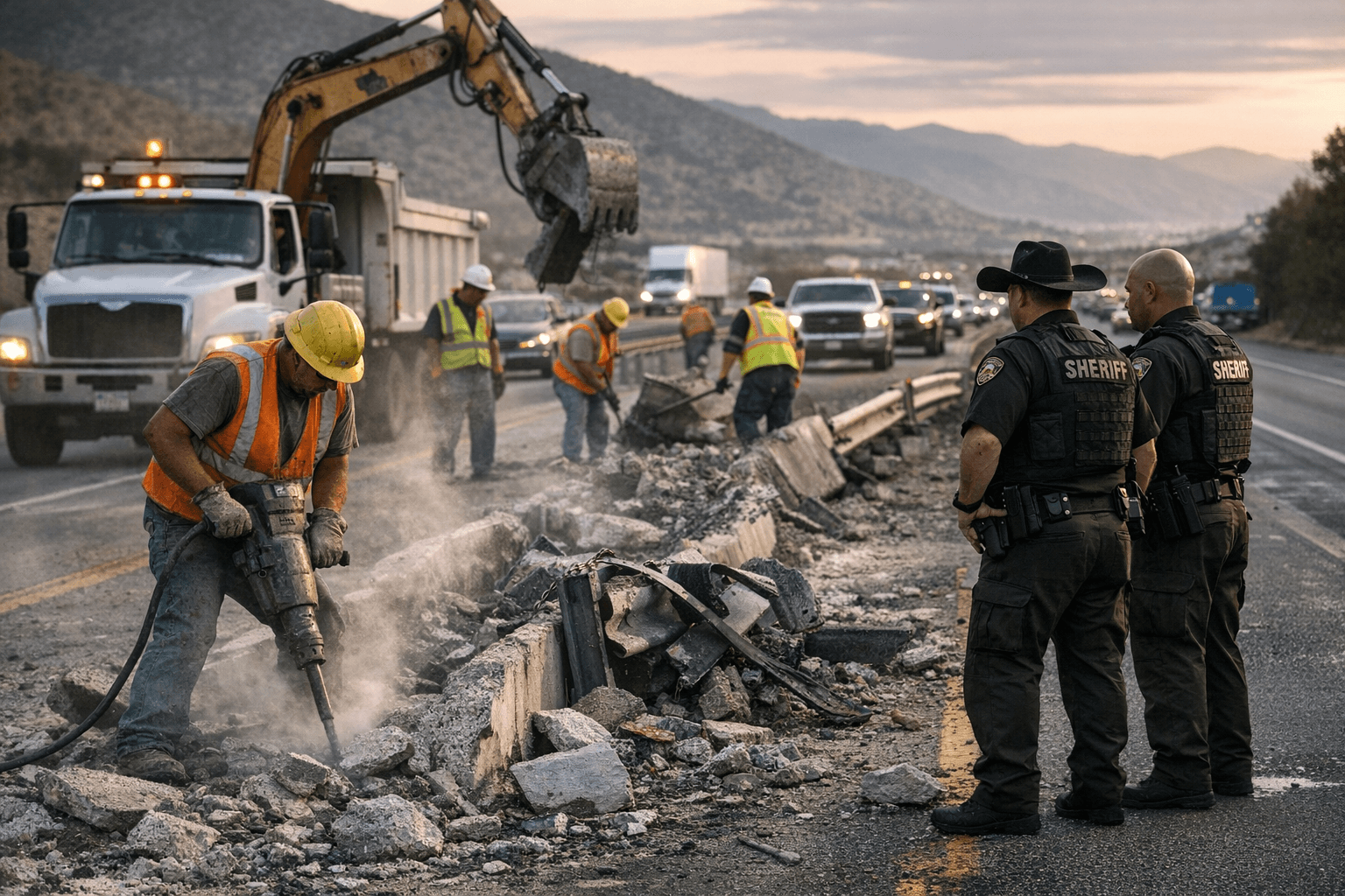 NMDOT Repairs I-40 Median Damaged in Crash That Killed BCSO Sergeant