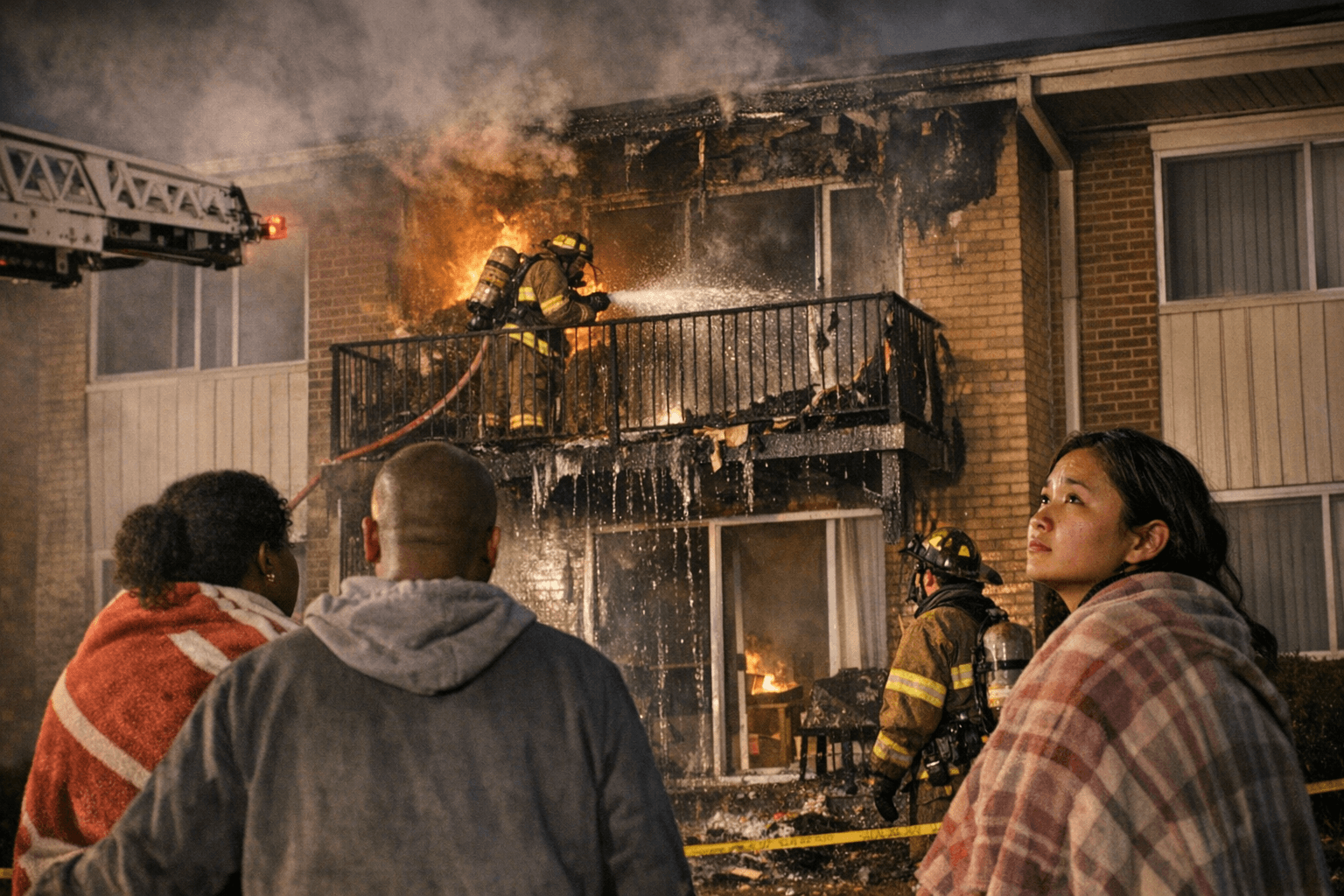 Balcony Fire Displaces 5 Residents at Huntley Square Drive Apartment