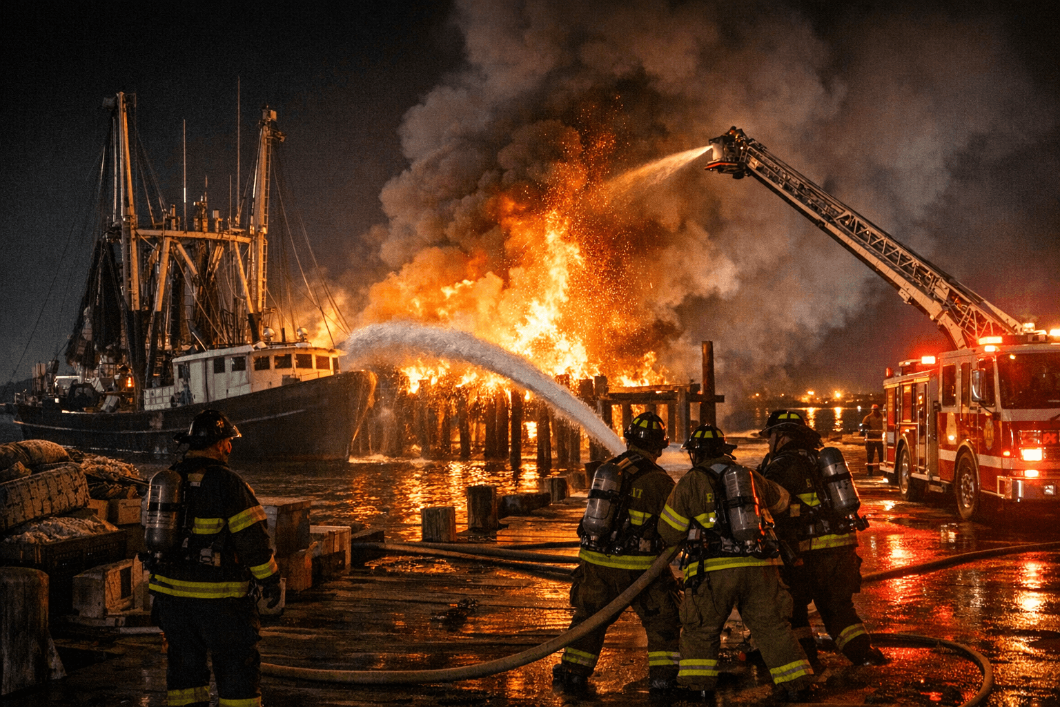 Fire Breaks Out at Seaford Scallop Pier, No Injuries Reported