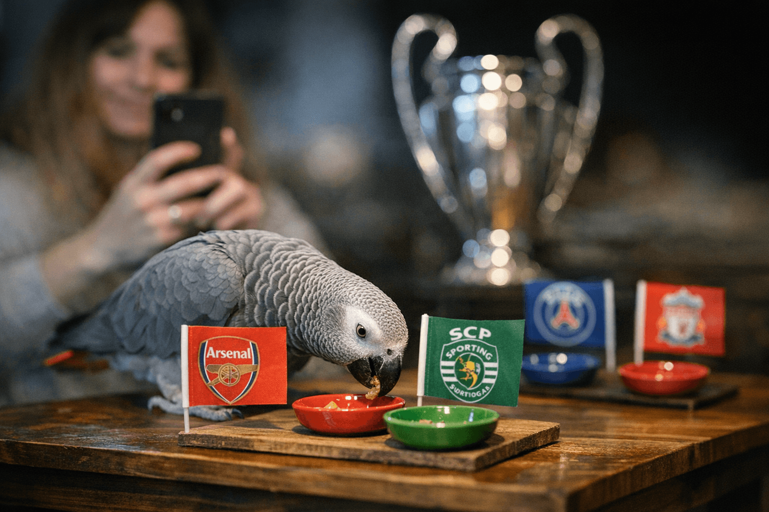 Viral Parrot Roza Predicts Champions League Quarter-Final Winners on TikTok