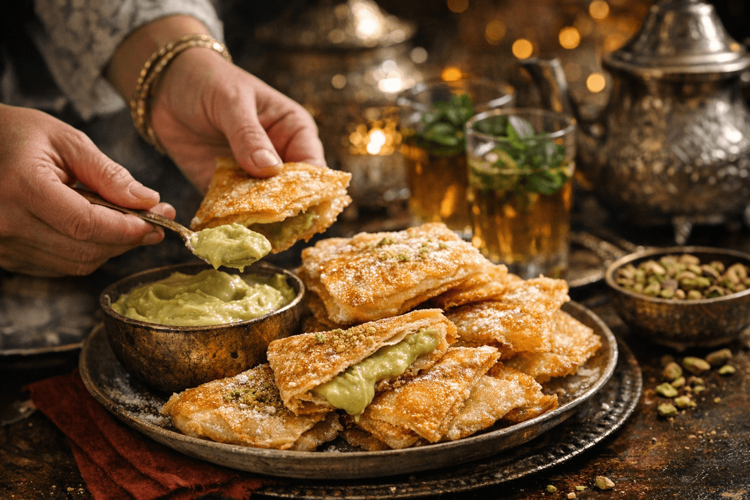 מופלטה קריספית עם קרם פיסטוק: המתכון המשודרג למימונה