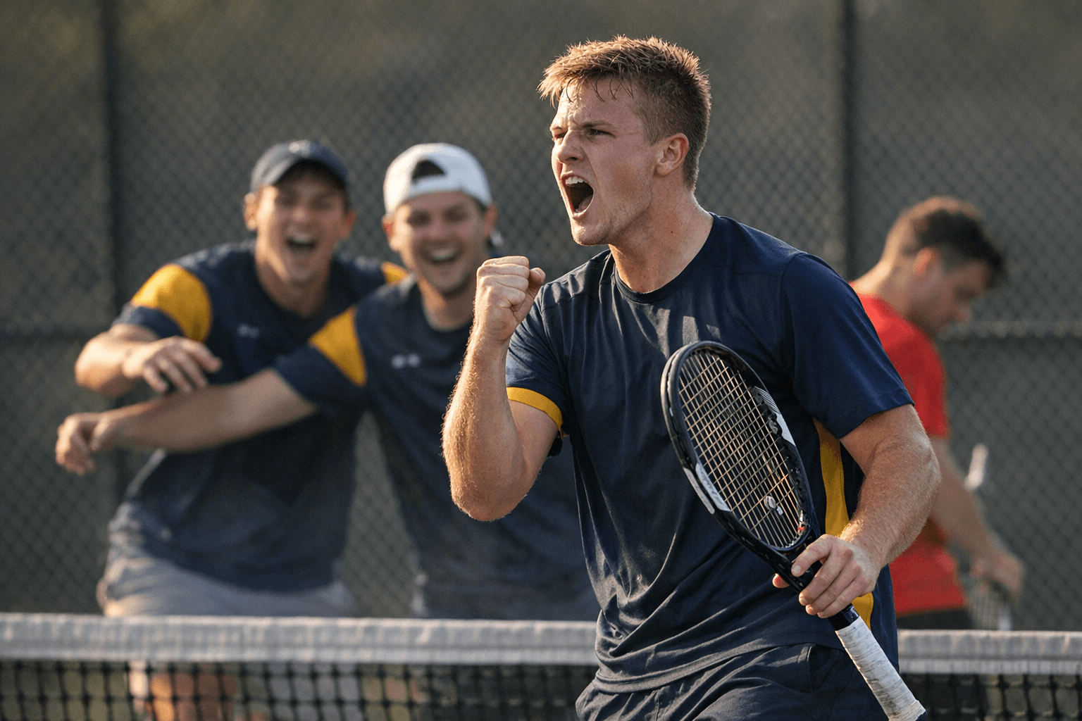 BVU Men's Tennis Tops Simpson 4-3 for First Conference Win