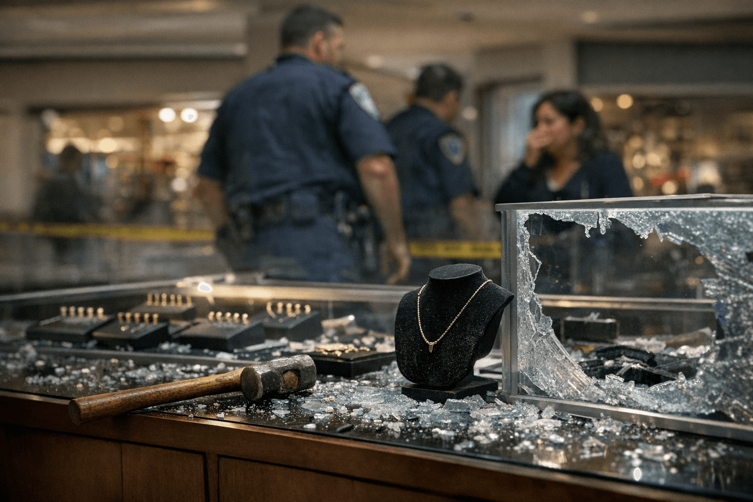 Greece Ridge Mall Jewelry Kiosk Smash-and-Grab Nets $70,000 in Gold Necklaces