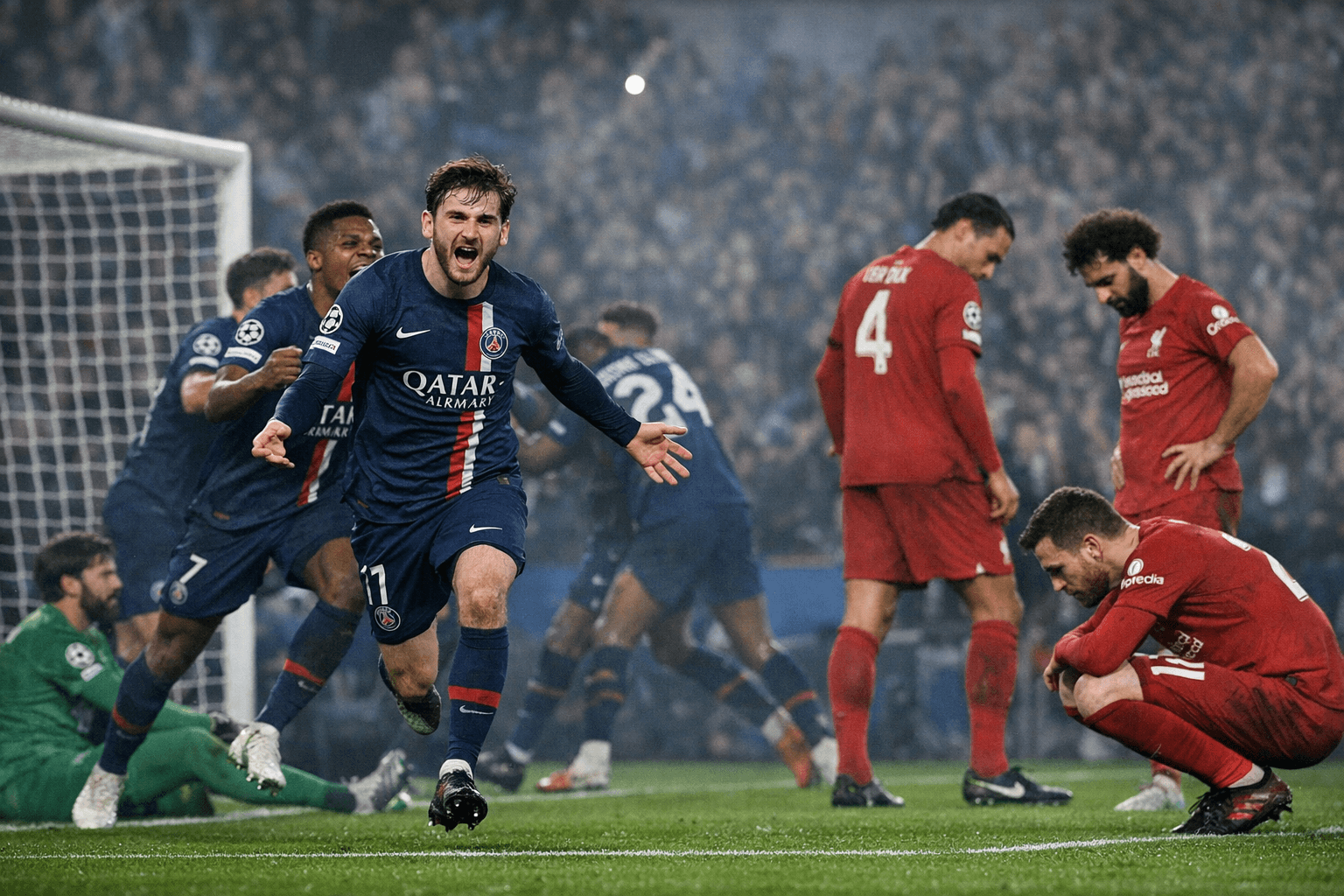 PSG Beats Liverpool 2-0 in Champions League Quarterfinal First Leg