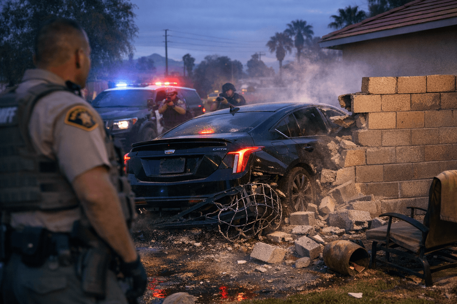 Riverside County Deputy's Grappler Device Fails to Stop Fleeing Cadillac After Hour-Long Chase