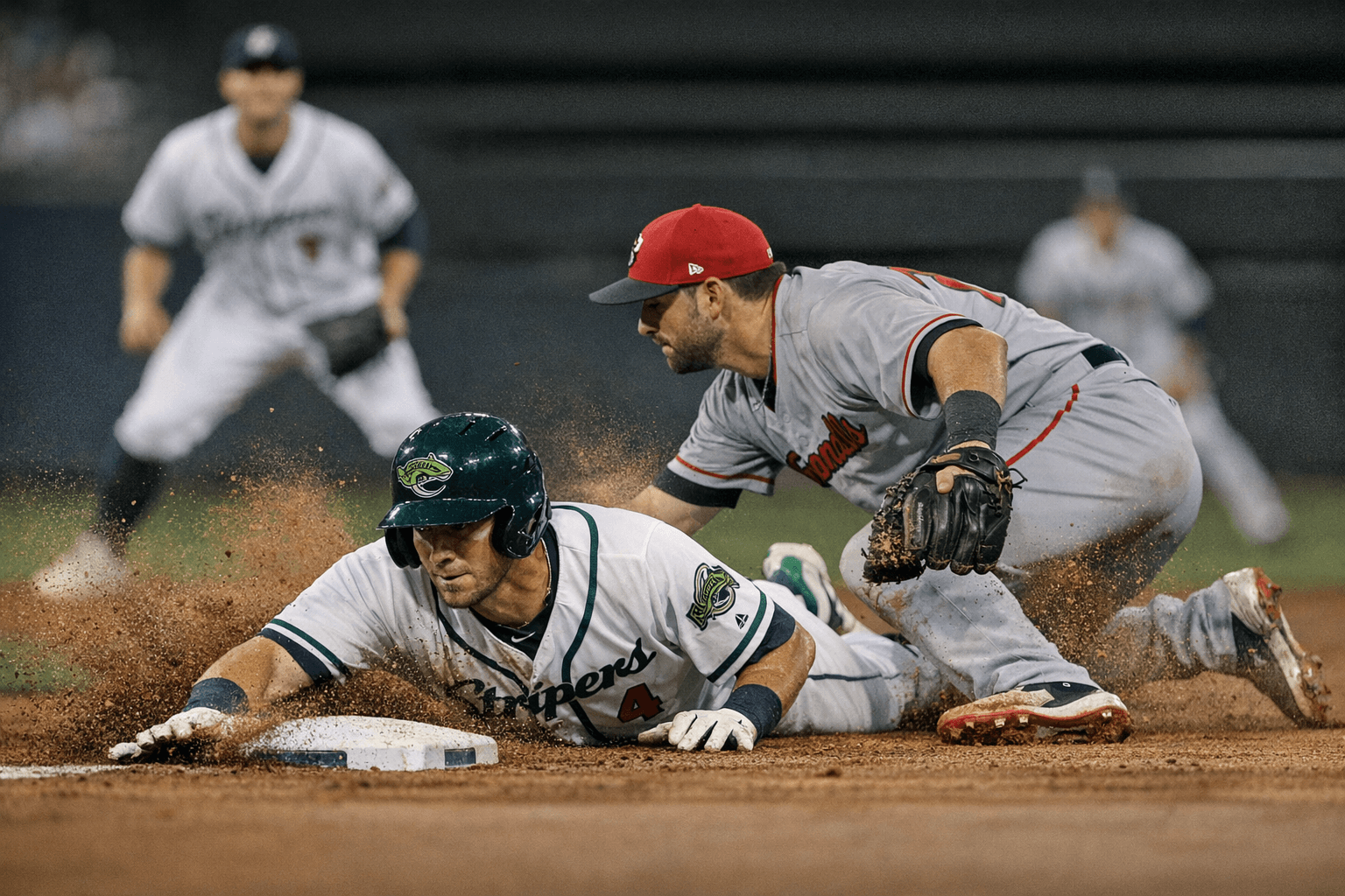 Jarvis Steals Four Bases, Stripers Swipe Record 10 in 4-1 Win