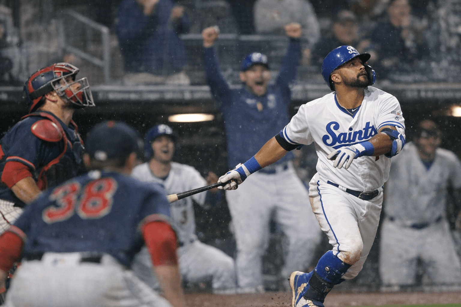 Saints Edge Mud Hens 4-3 in 13 Innings on April 8