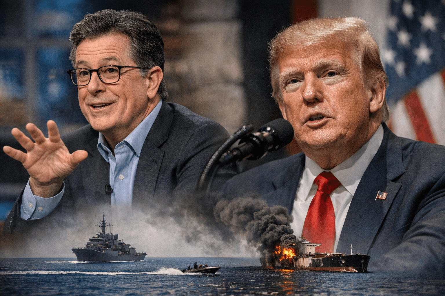 Colbert Mocks Trump's "Double-Sided Cease-Fire" Phrase, Jokes Single-Sided Is Just Murder