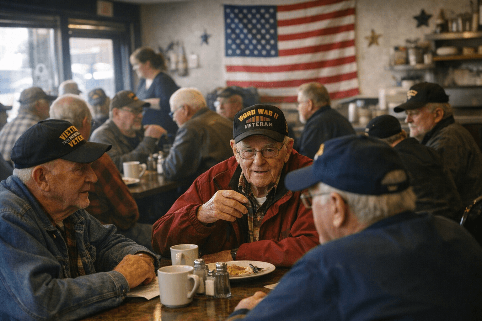 Veterans Gather Every Thursday at Julie's Tell Street Cafe in Tell City