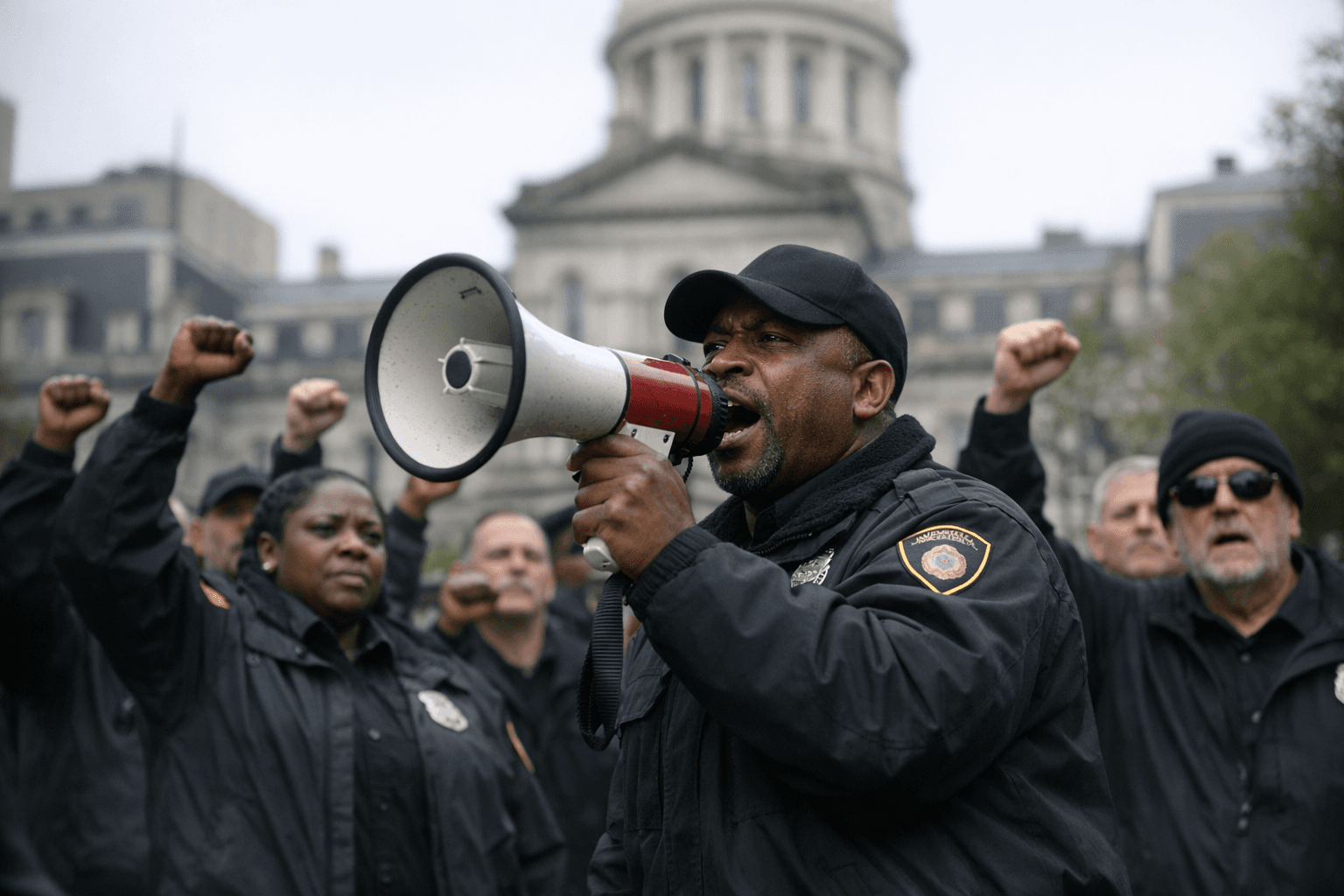 Baltimore Security Officers Rally at City Hall, Demand Right to Unionize
