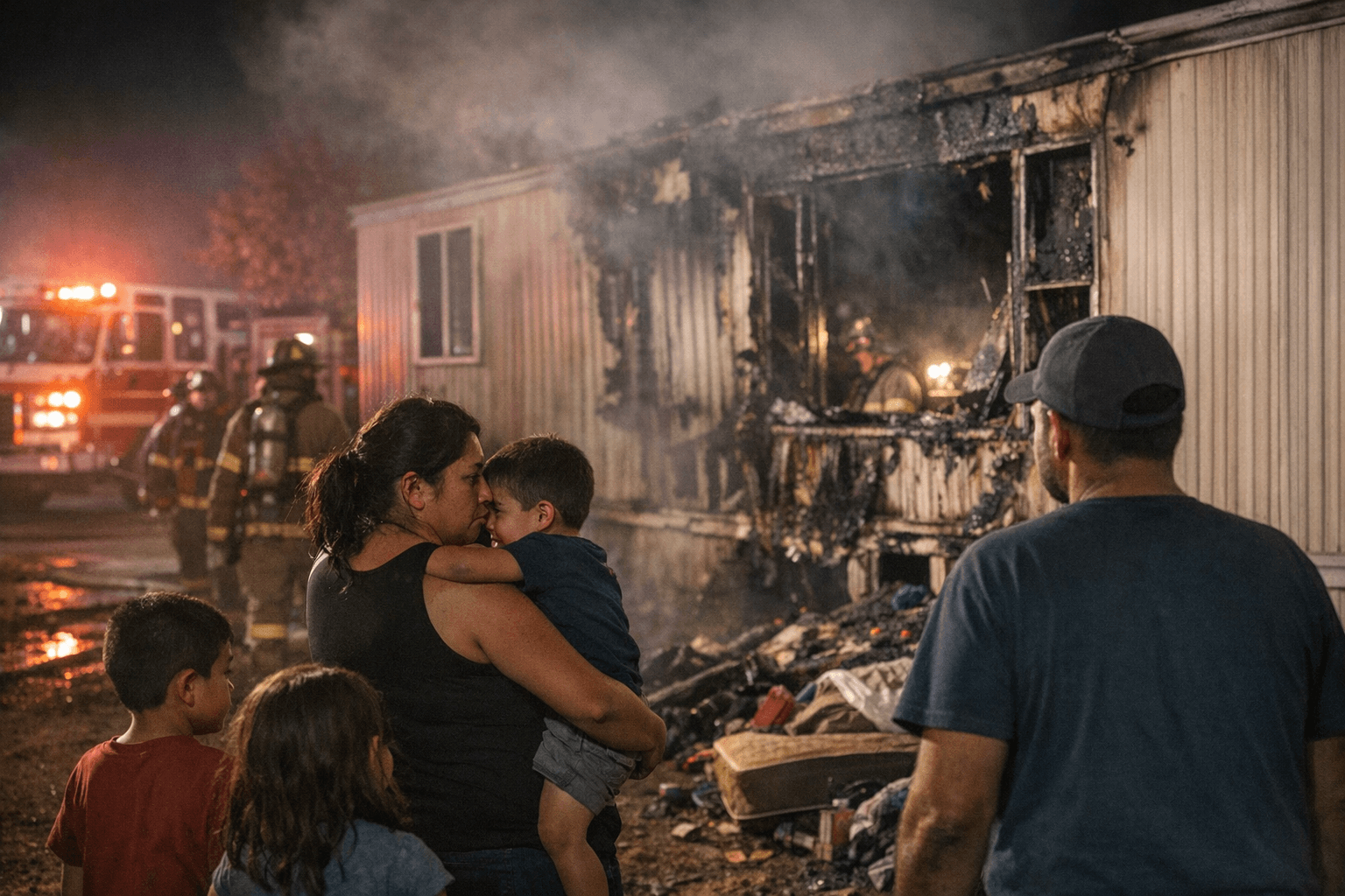 Yuma Family of Seven Displaced After Mobile Home Bedroom Fire