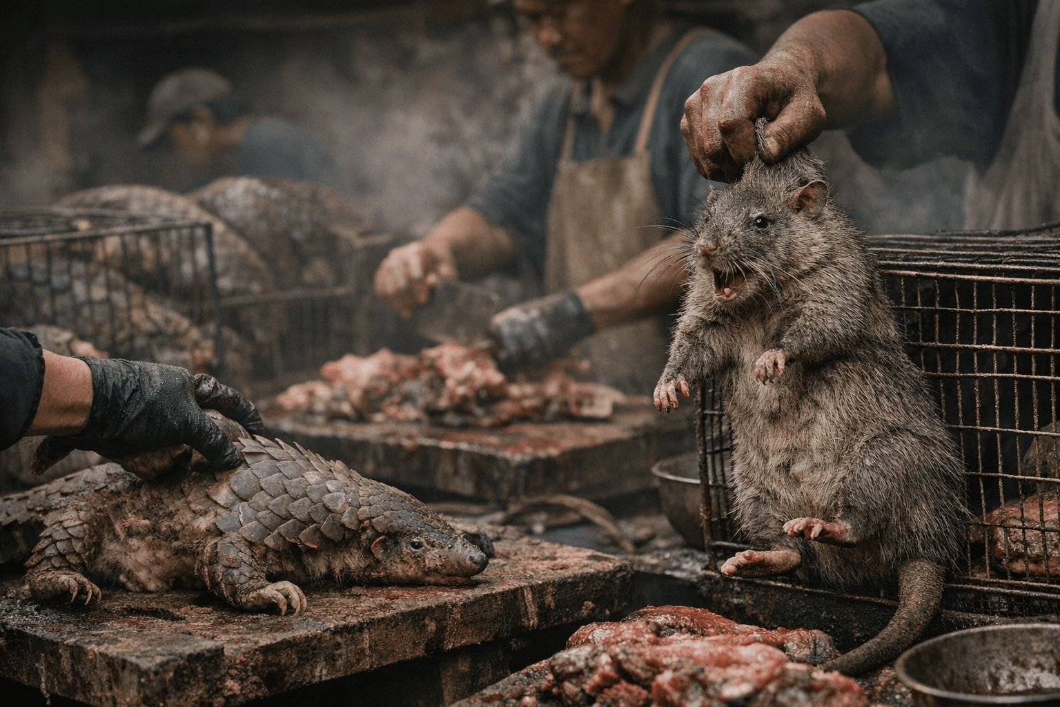 Wildlife Trade in Pangolins and Giant Rats Raises Spillover Disease Risks