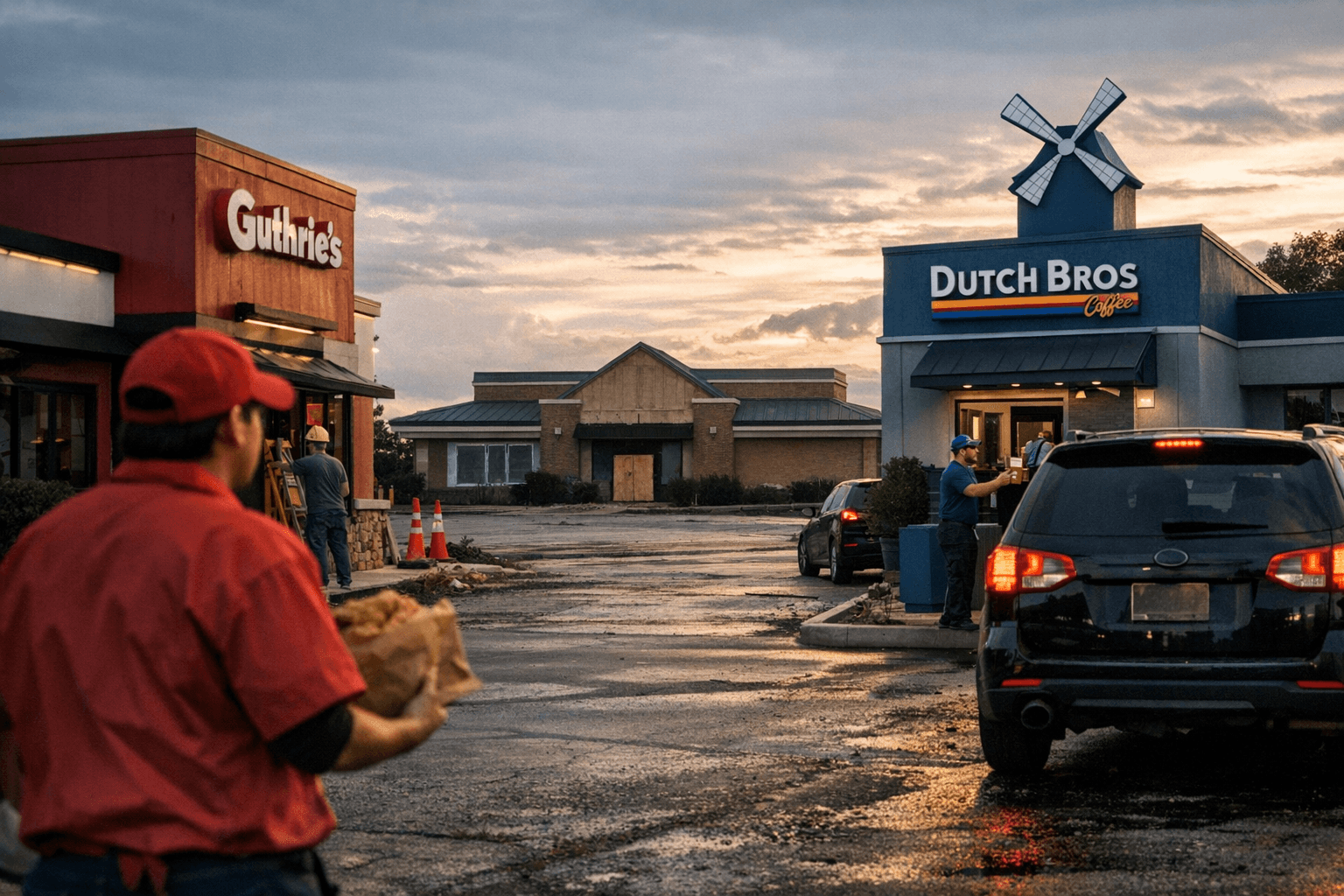 Dutch Bros Coffee, Guthrie's Chicken to Fill Burlington's Former O'Charley's