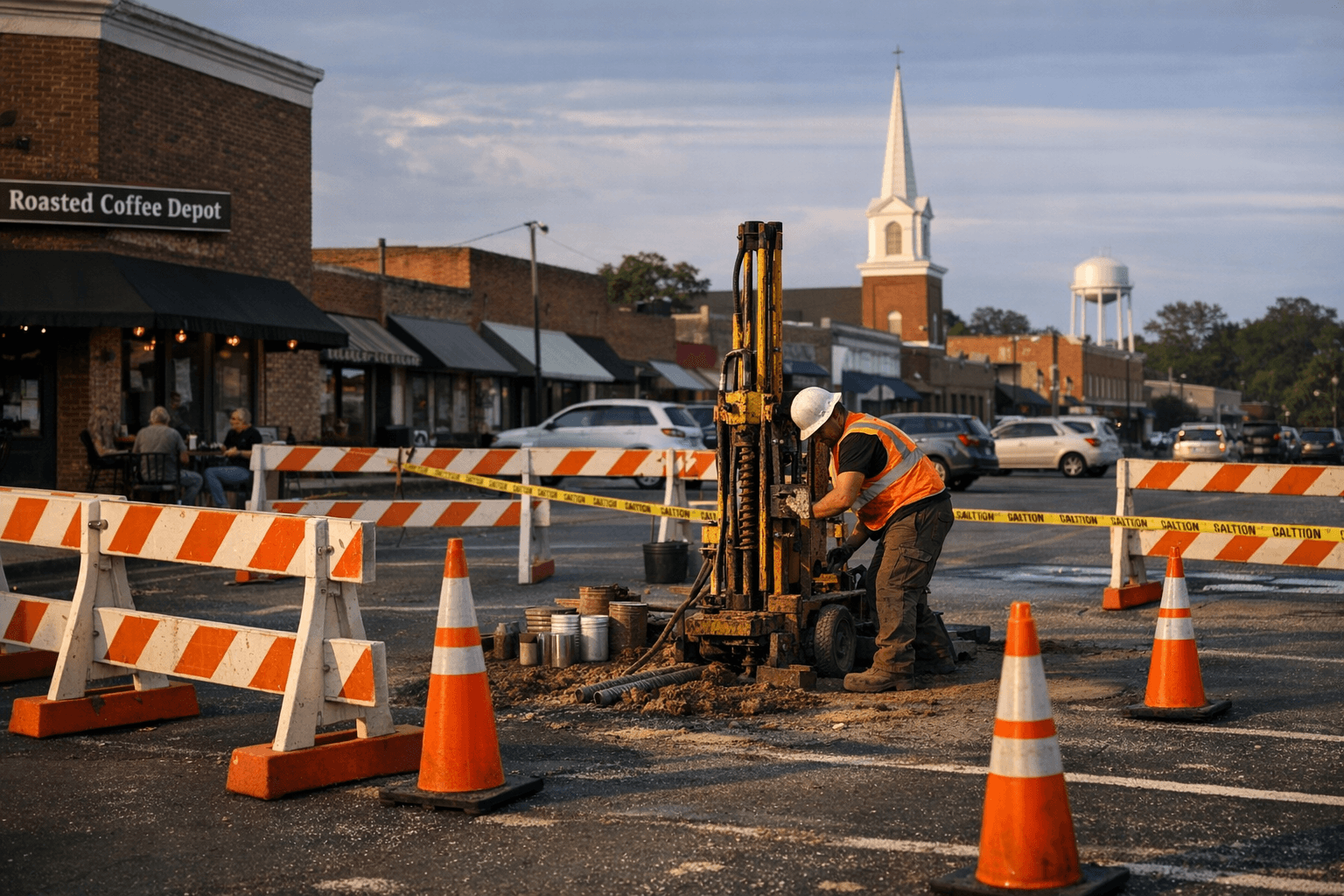 Graham Parking Lot Closed for Soil Testing Ahead of New Park