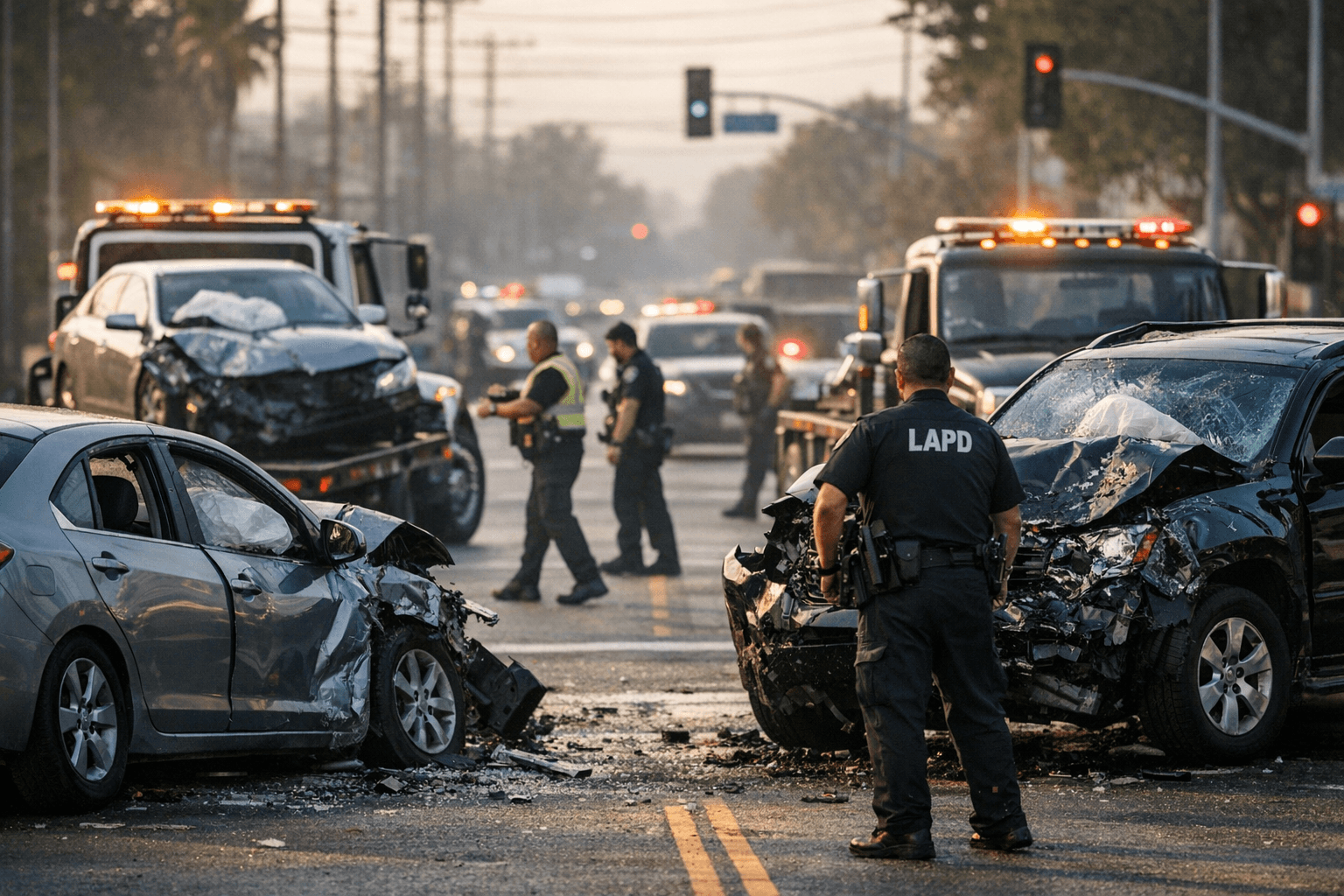 Two-Vehicle Crash at Arkansas and Diamond Disrupts Monday Morning Commute