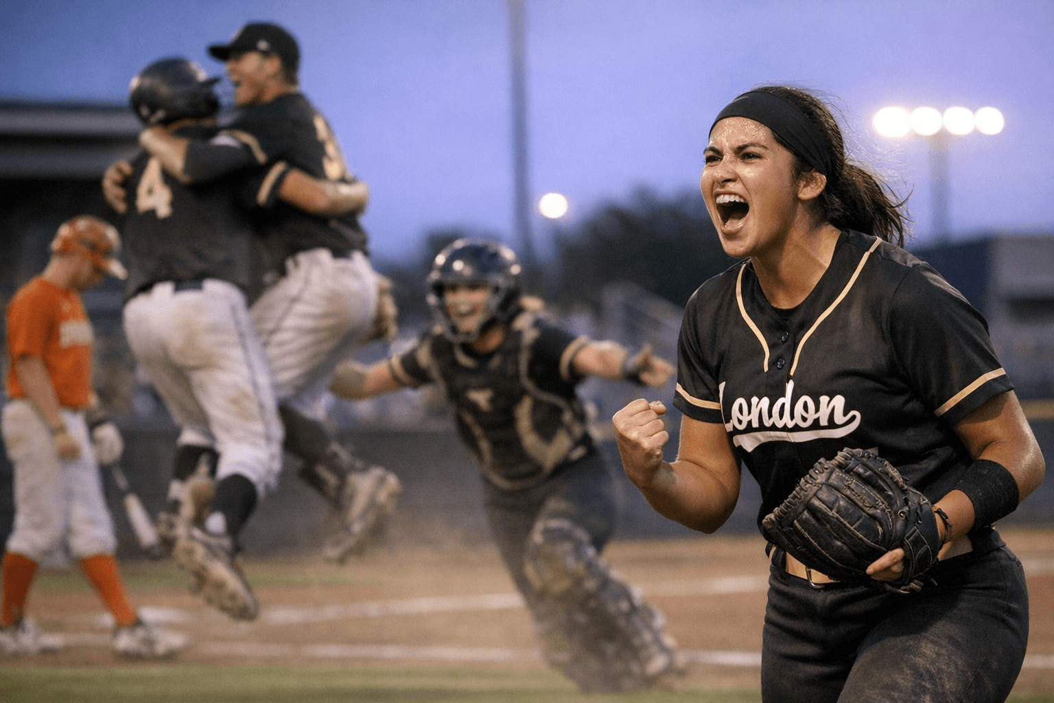 London Beats Orange Grove in District Baseball and Softball Action