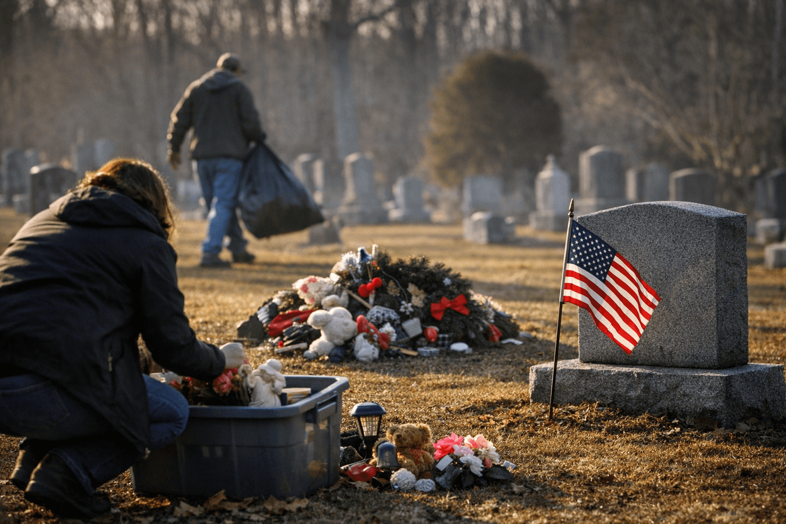 Huntington Bans Private Decorations in Town Parks, Cemeteries to Preserve Aesthetics