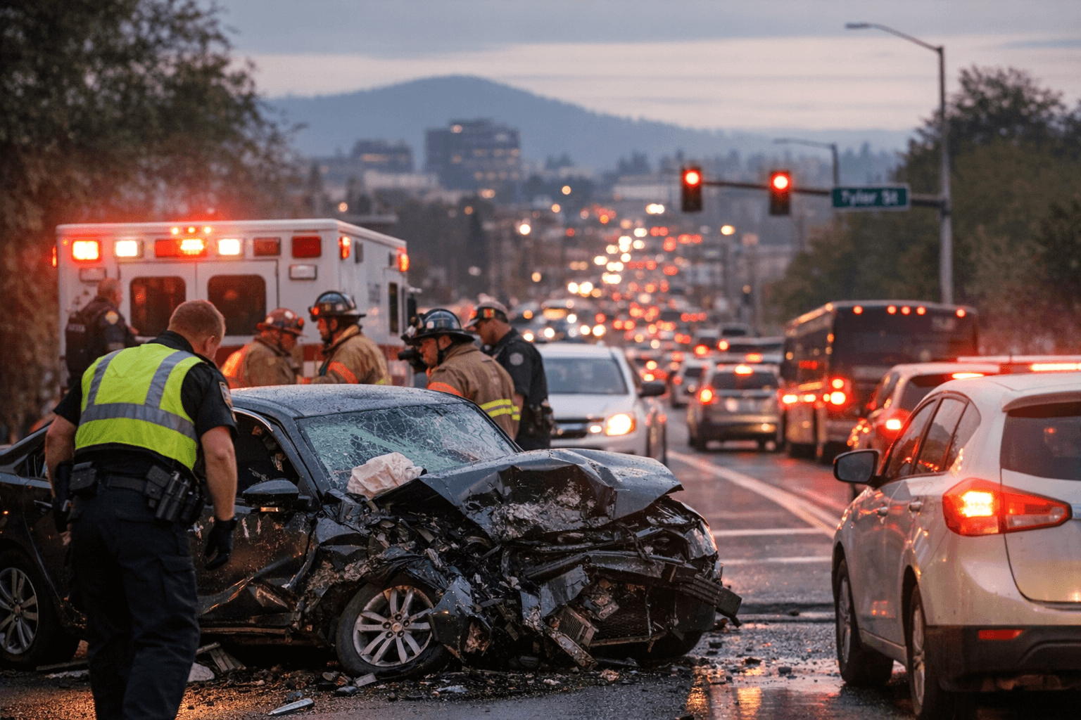 Crash Closes Eastbound 7th Avenue, Snarling Traffic Through Downtown Eugene