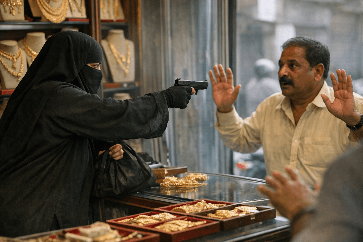 Burqa-Clad Woman Uses Toy Pistol to Rob Ayodhya Gold Shop in Daylight