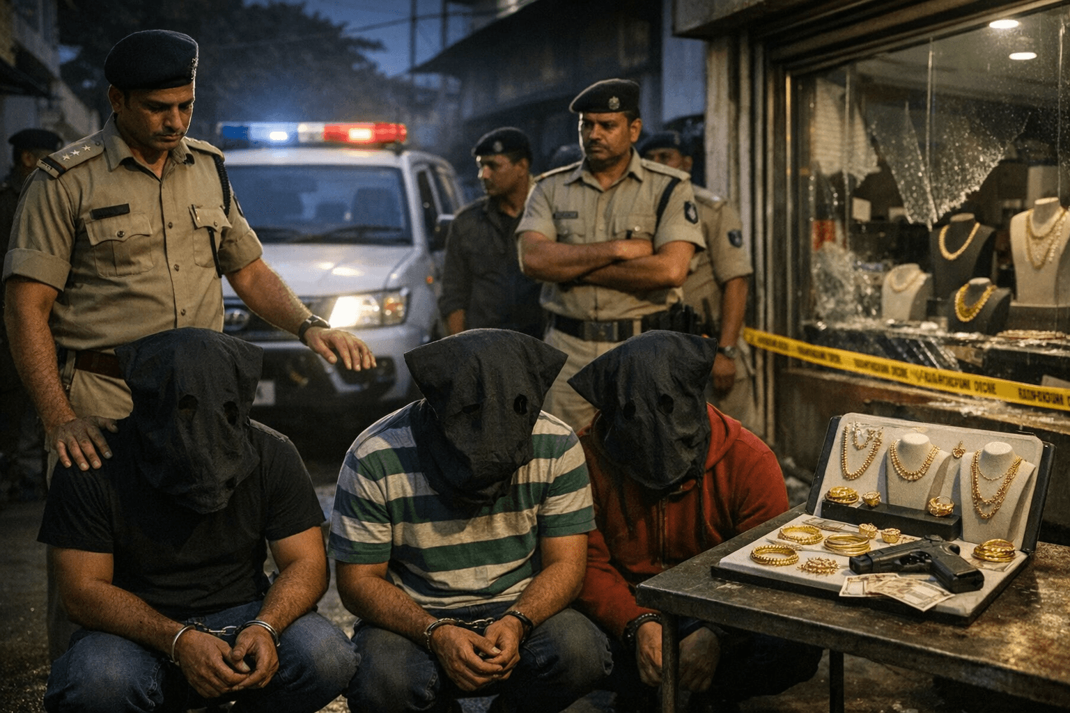 Ranchi Police Arrest Three Men for Bariatu Jewellery Shop Robbery