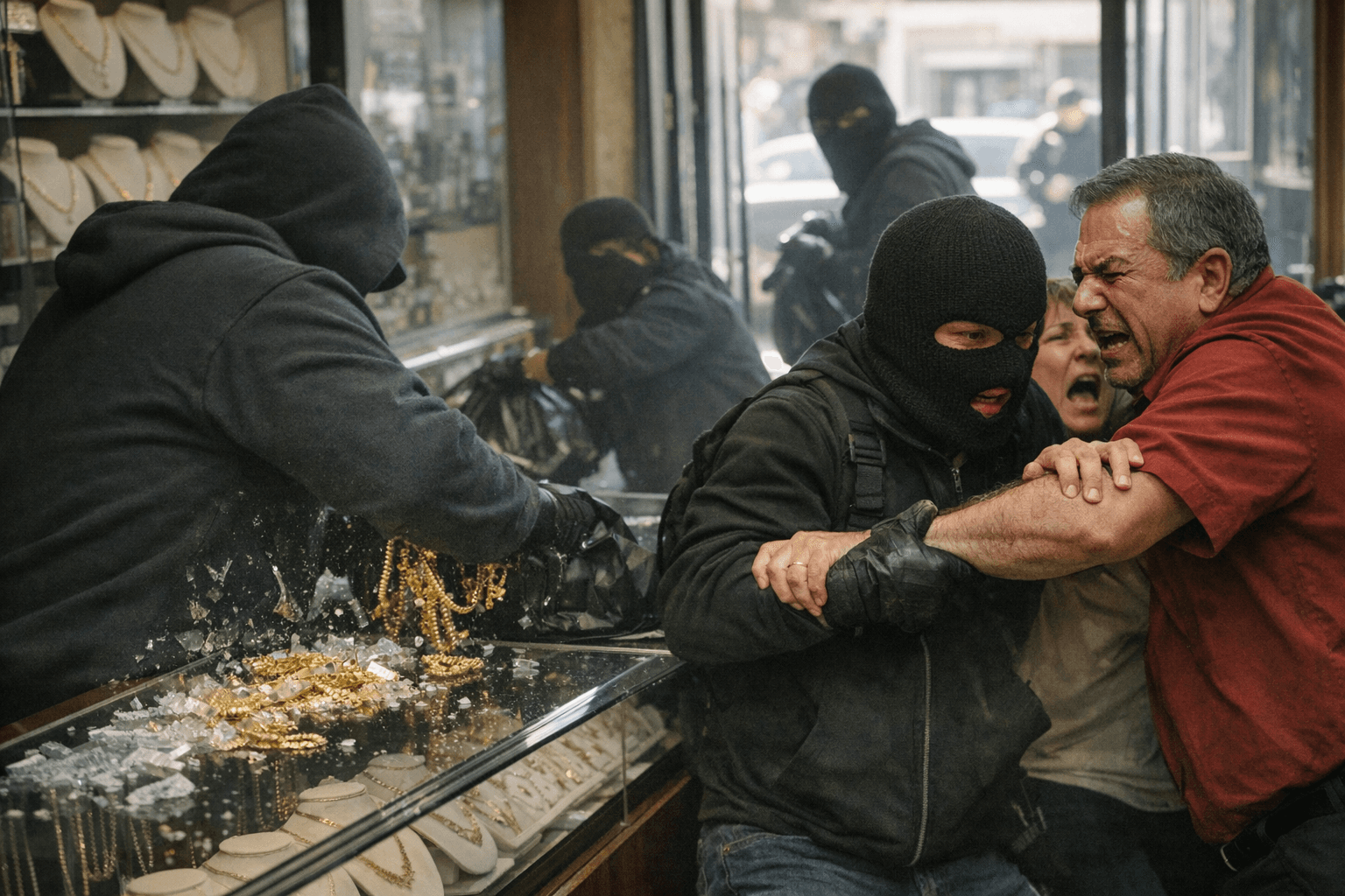 Masked Thieves Steal $1 Million in Gold from New Jersey Jewelry Store in Broad Daylight