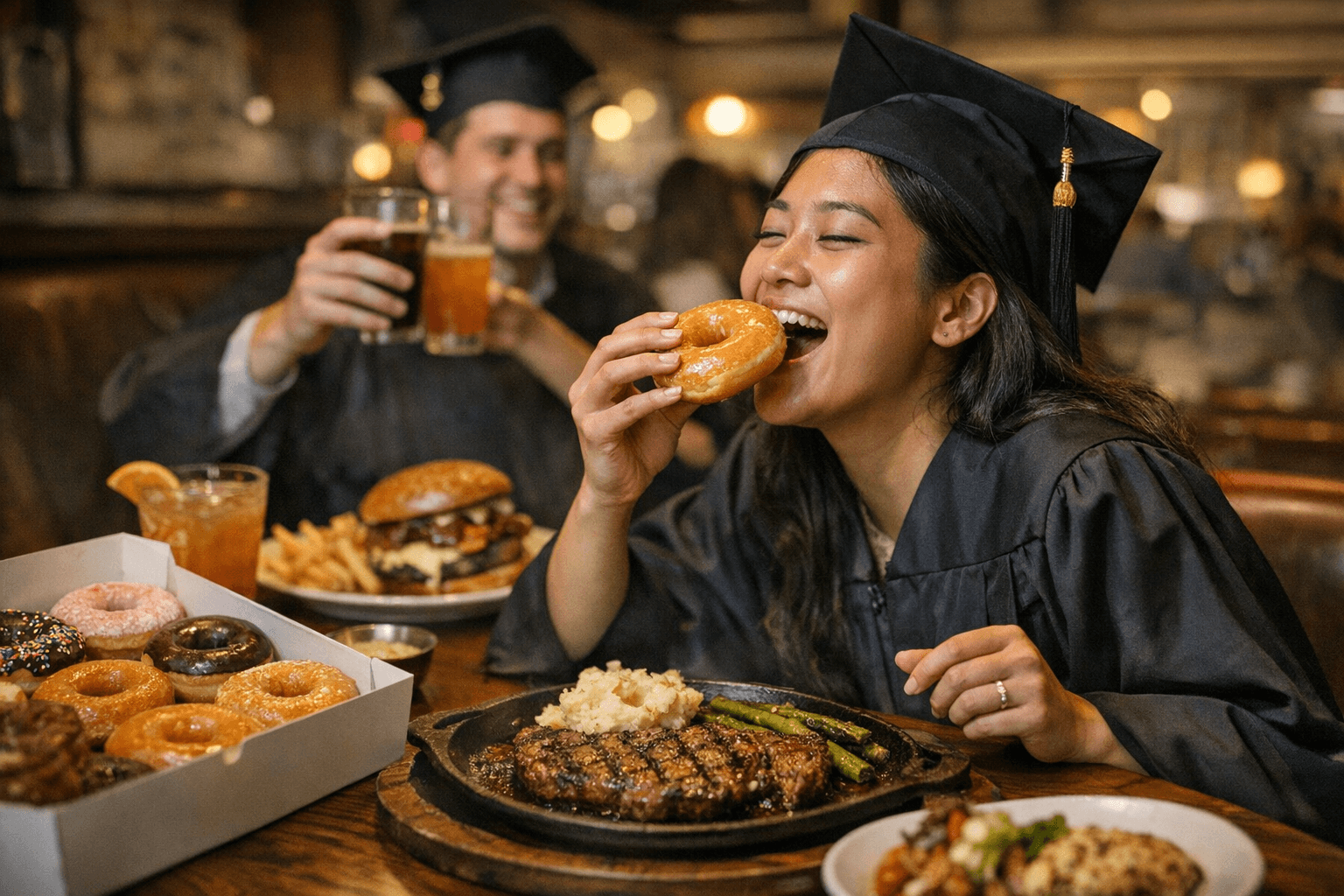 Best Restaurant Deals for Grads, From Free Donuts to Discounted Dinners