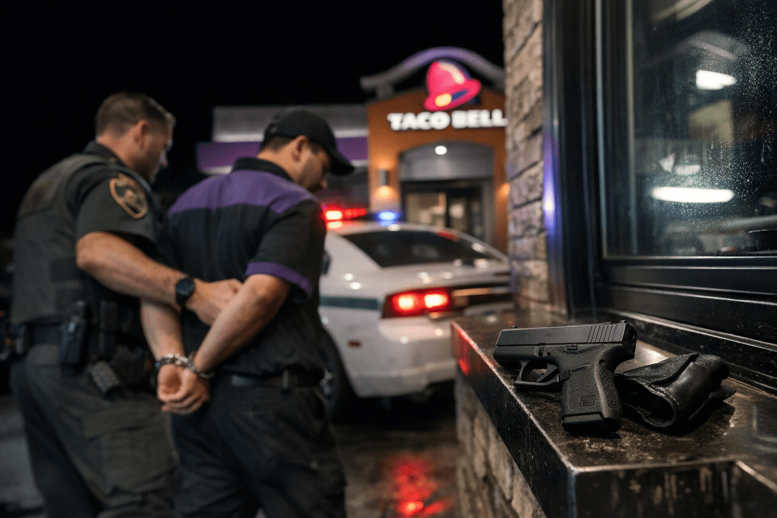 Taco Bell Manager Arrested After Pulling Gun During Drive-Thru Dispute
