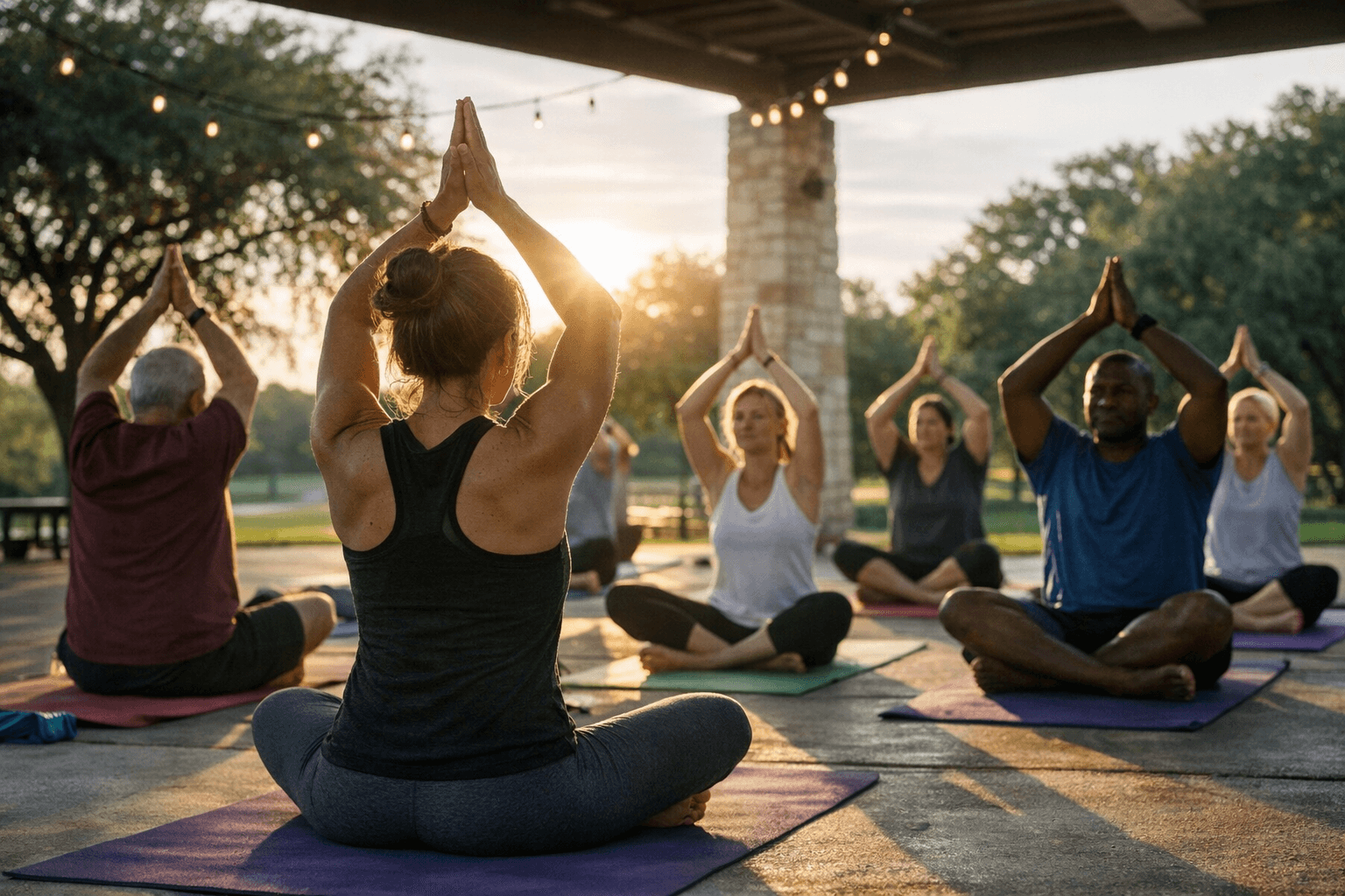 College Station Launches Free Saturday Yoga Series at Community Center Patio