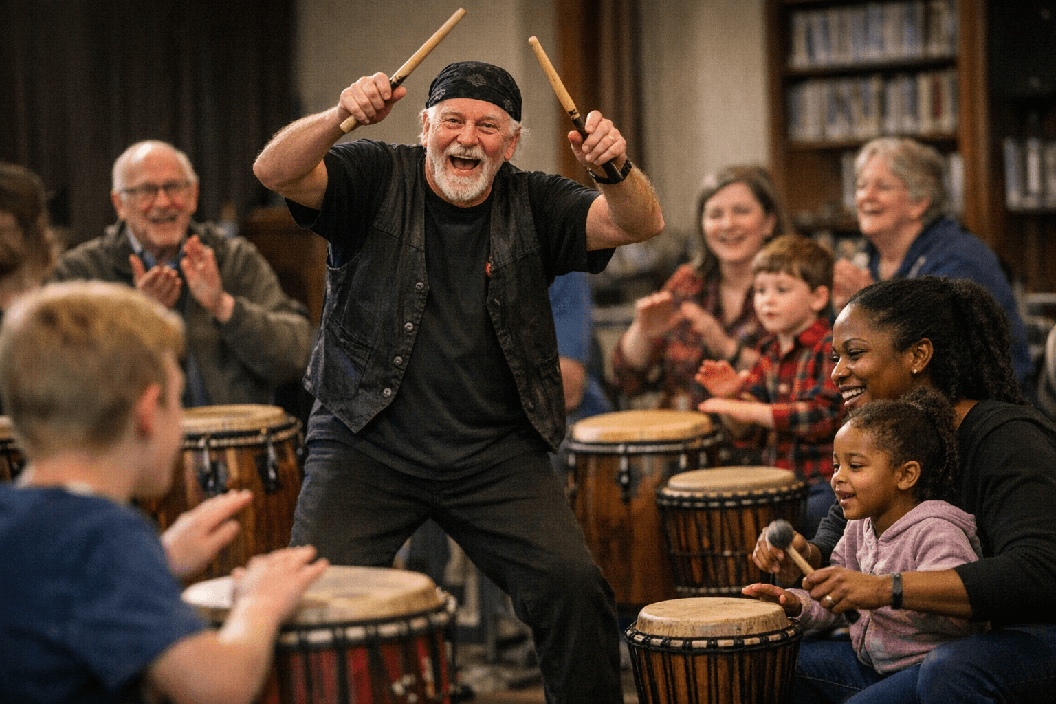 Howell Library's Drummunity Event Unites Families Through Rhythm and Percussion