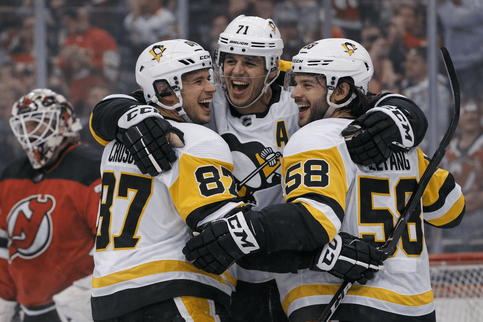 Pittsburgh Penguins End Three-Year Playoff Drought, Defeat Devils to Clinch Berth