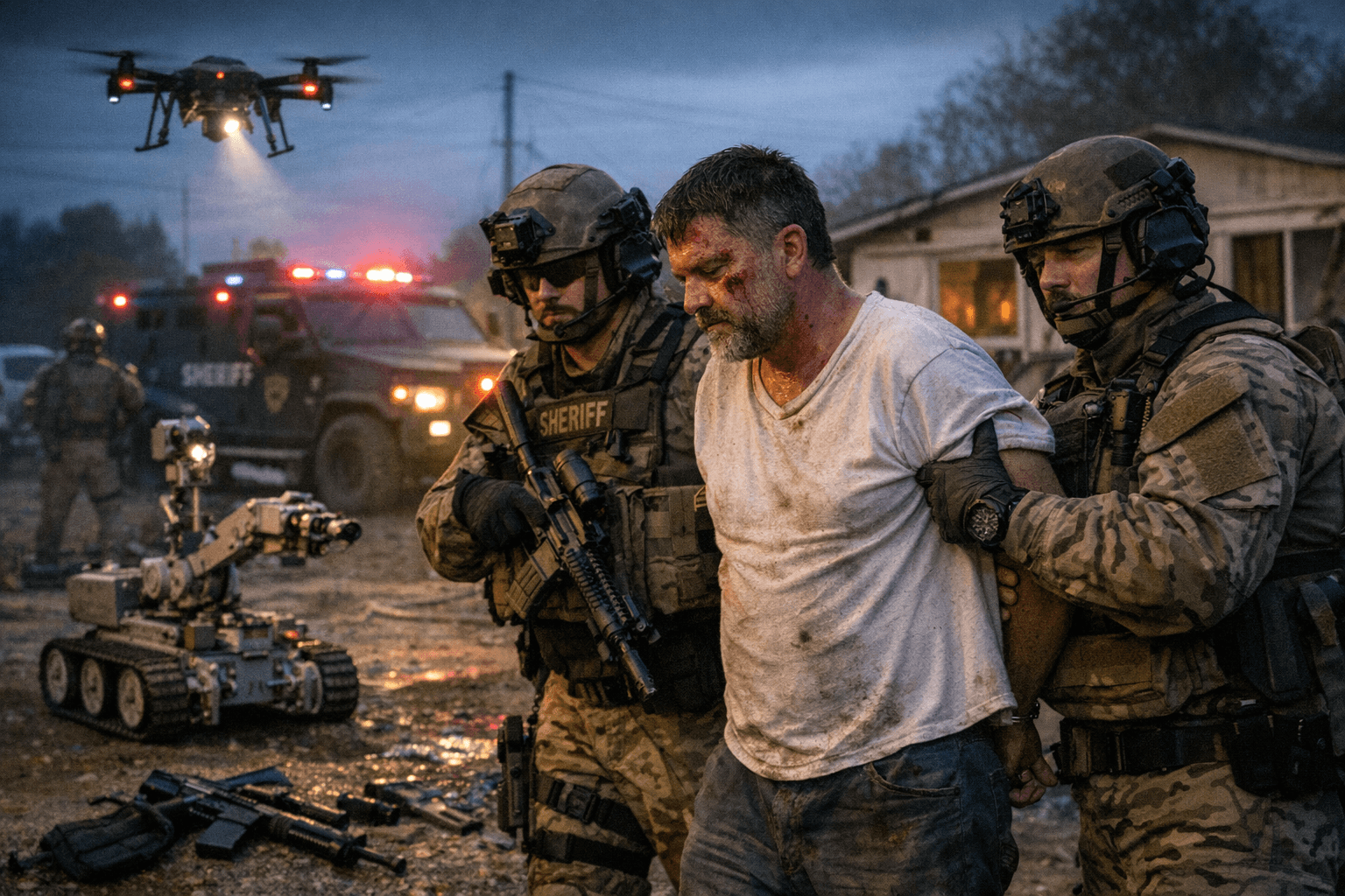 Aztec Man Arrested After 15-Hour Standoff, Shooting at Drone and Robot