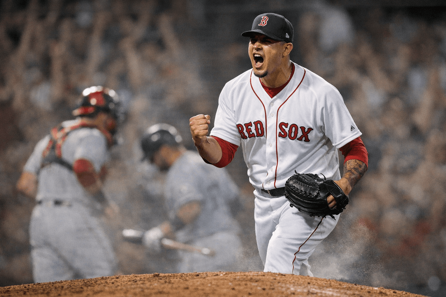 Samaniego Called Up from Worcester, Makes MLB Debut Replacing Injured Slaten