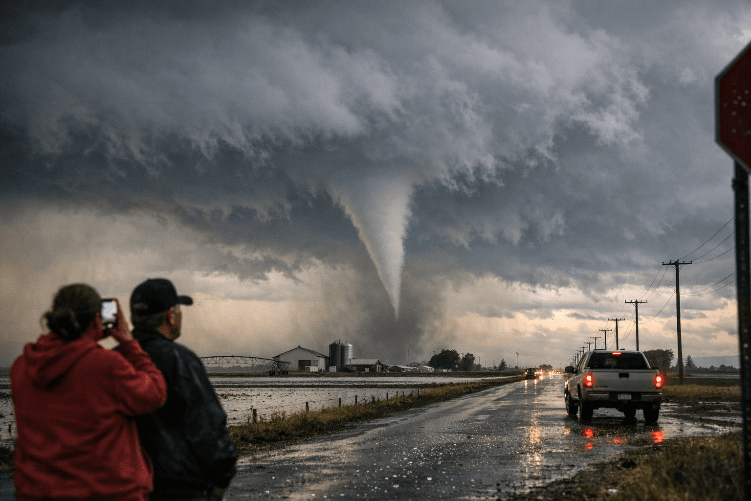 Funnel Cloud Spotted Near Firebaugh as Tornado Warnings Hit Fresno County