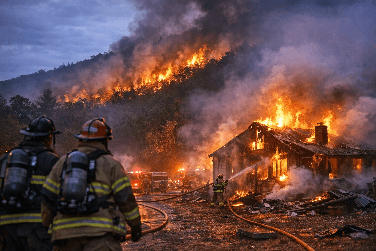 Sparrowbush Home Fire Spreads to Mountainside, Triggers 10-Department Response